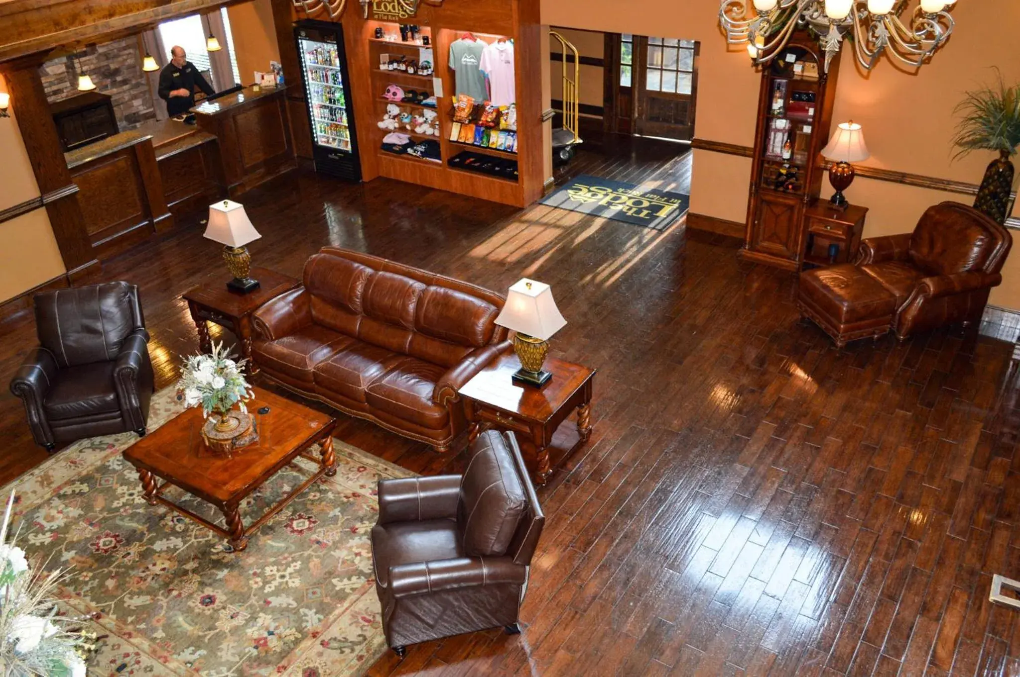 Lobby or reception in The Lodge at Flat Rock Lobby or reception in The Lodge at Flat Rock