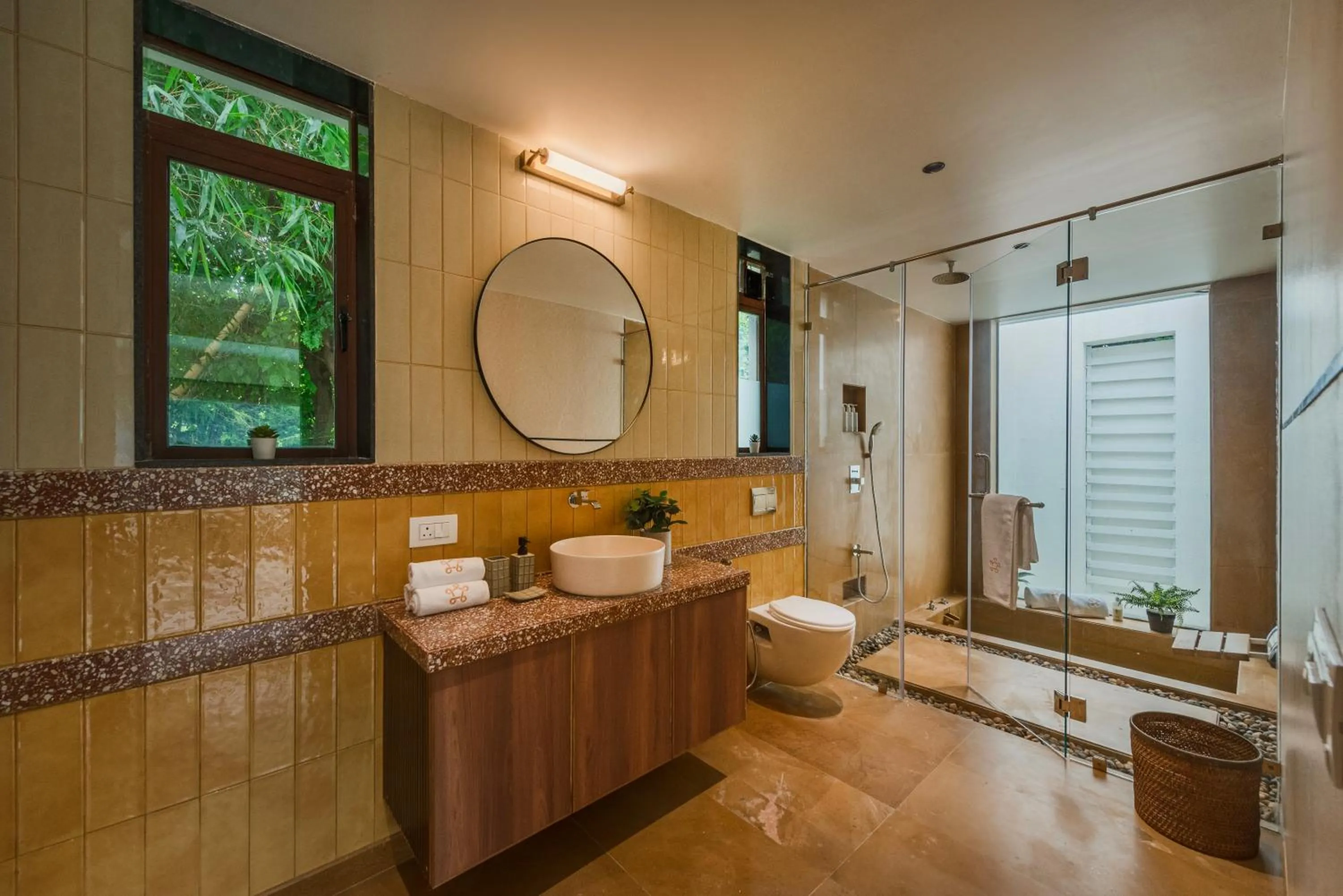 Toilet in SaffronStays Estella, Alibaug