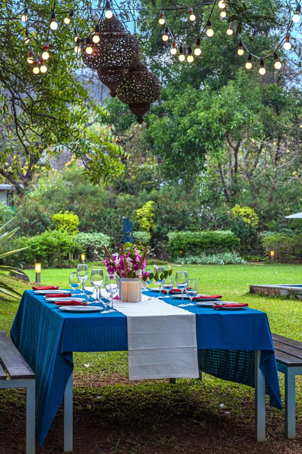 Garden in SaffronStays Estella, Alibaug