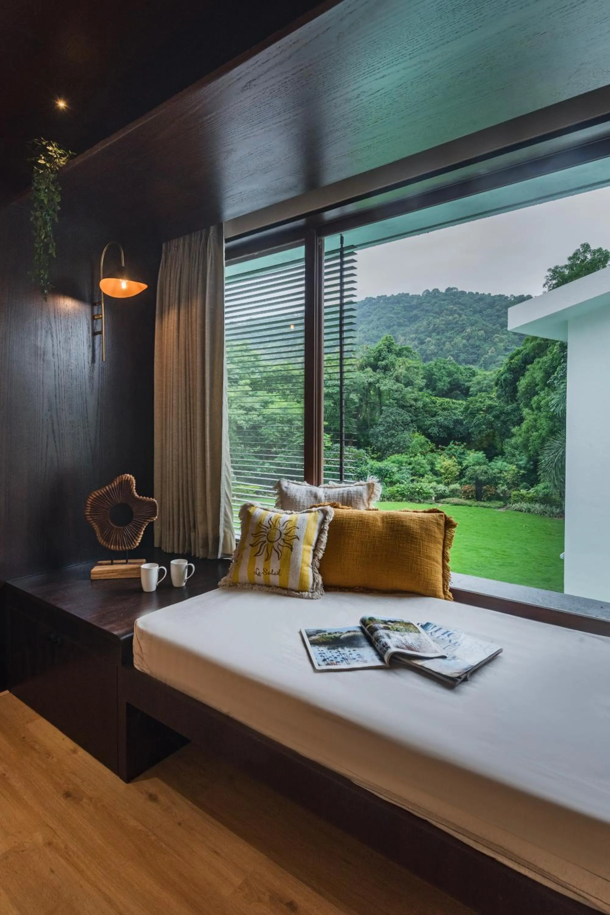 Natural landscape, Bed in SaffronStays Estella, Alibaug