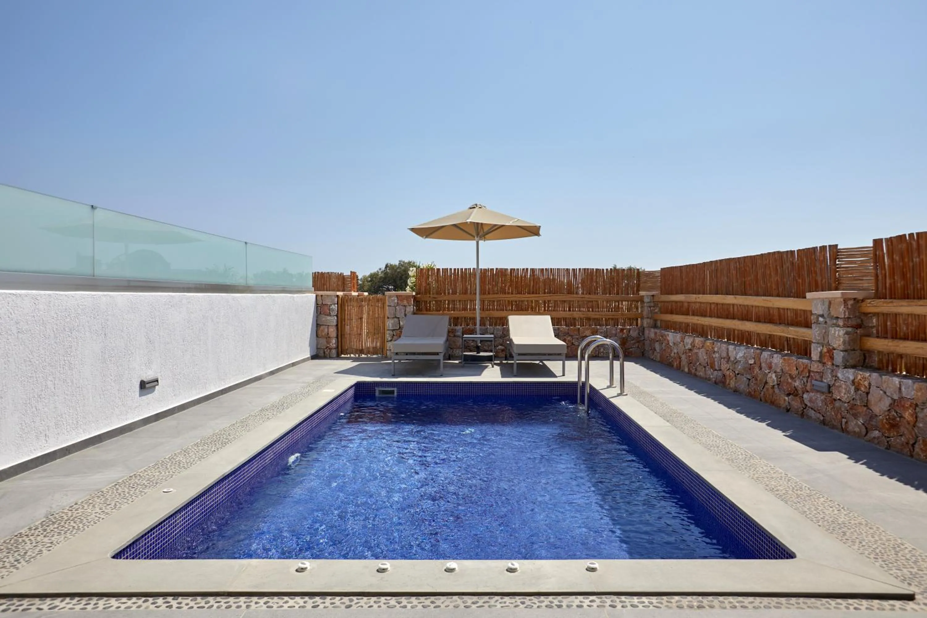 Balcony/Terrace in Sea Breeze Santorini Beach Resort, Curio By Hilton