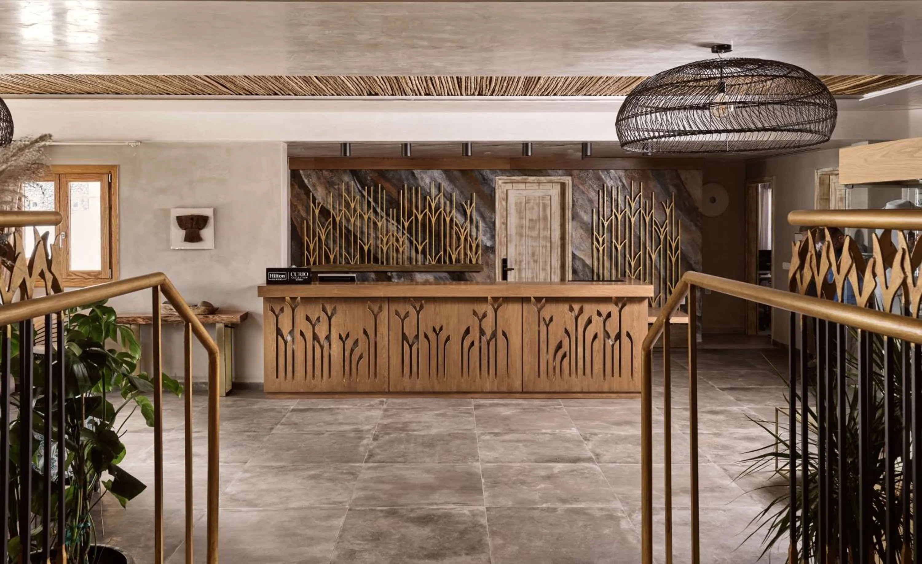 Lobby or reception in Sea Breeze Santorini Beach Resort, Curio By Hilton