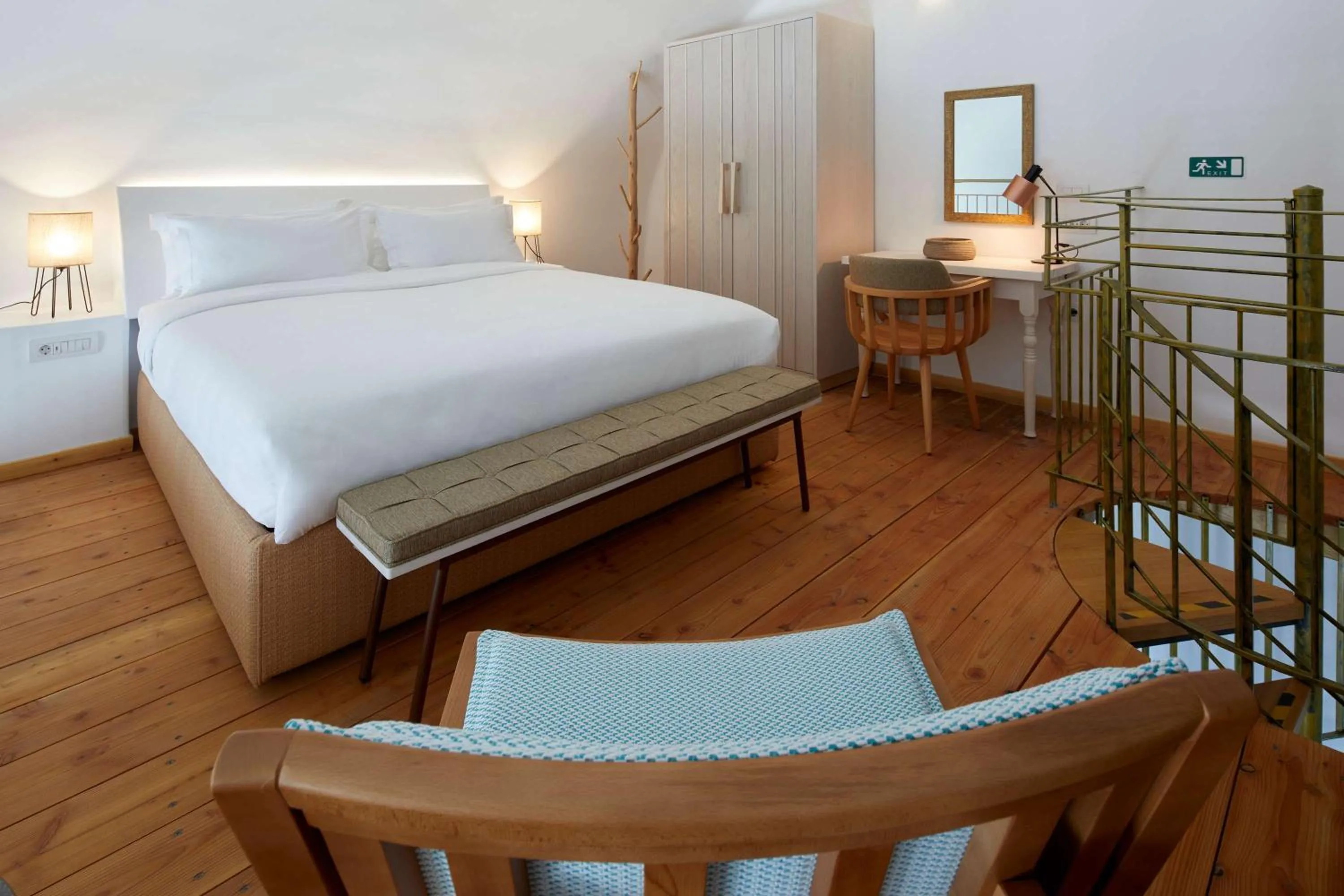 Bedroom, Bed in Sea Breeze Santorini Beach Resort, Curio By Hilton