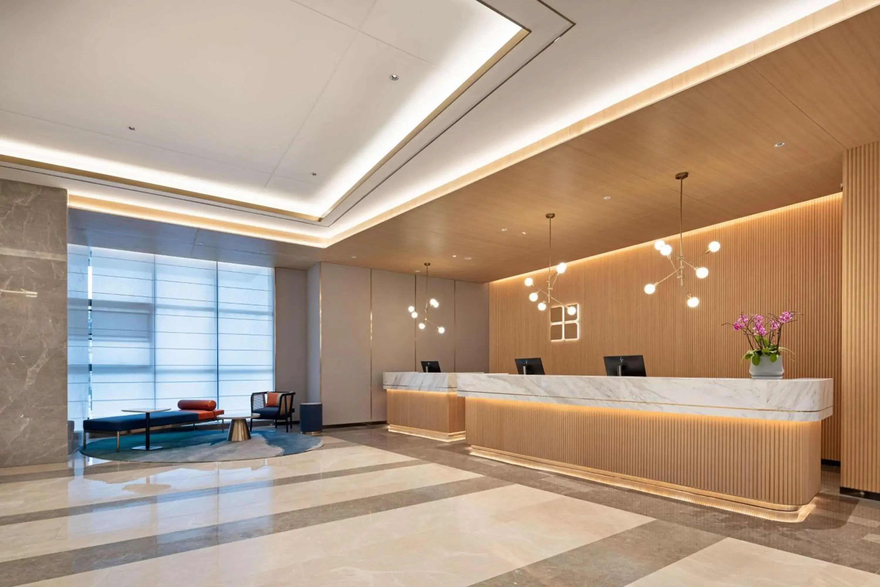 Lobby or reception in Hilton Garden Inn Rizhao High-Tech Zone Lobby or reception in Hilton Garden Inn Rizhao High-Tech Zone