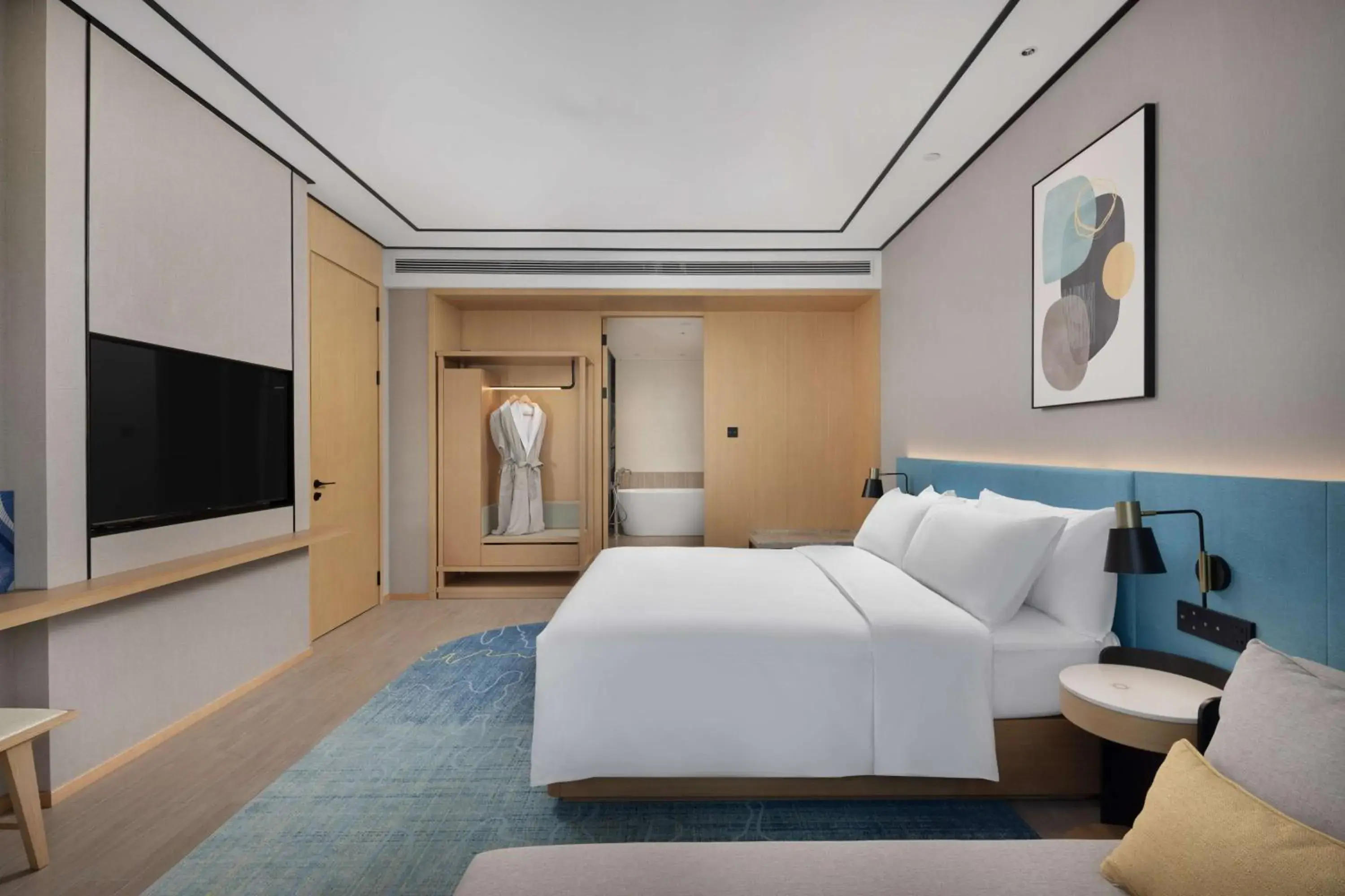 Bed in Hilton Garden Inn Rizhao High-Tech Zone Bed in Hilton Garden Inn Rizhao High-Tech Zone