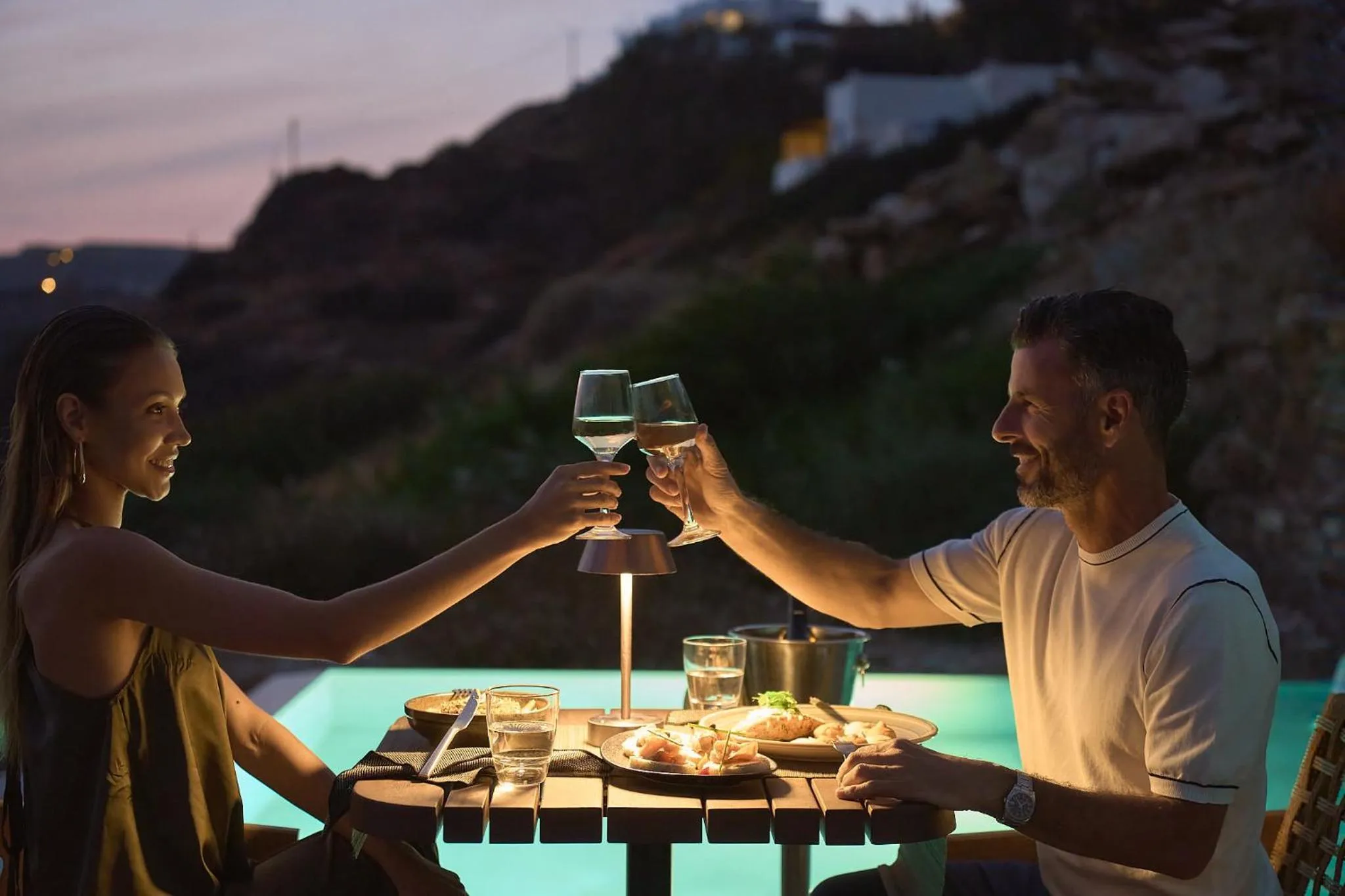 Food and drinks in Ios Grand Pool Suites