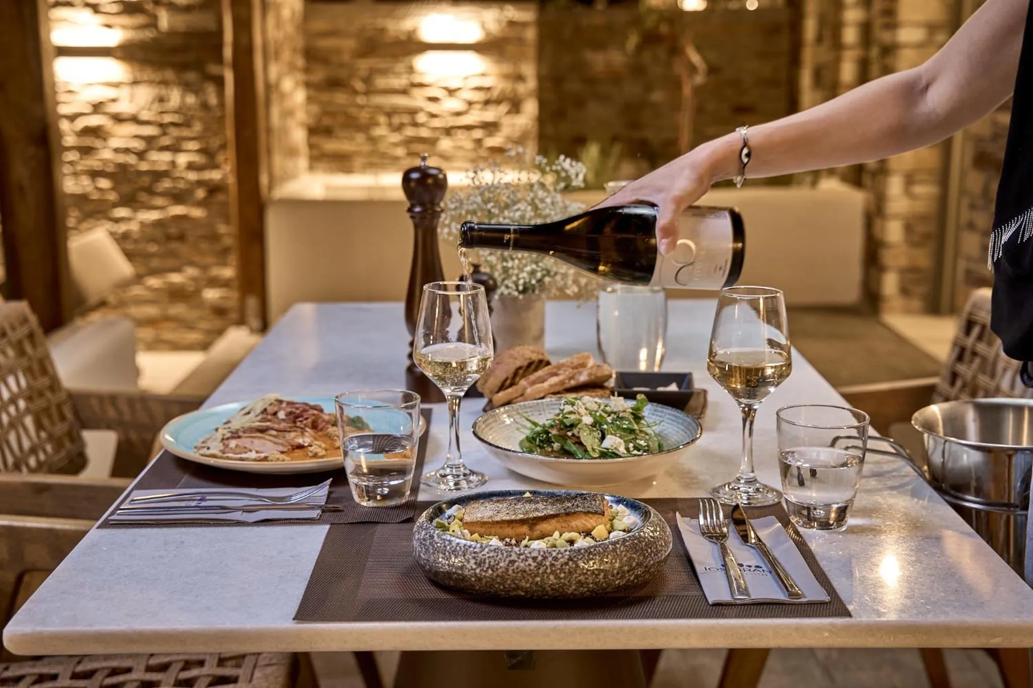 Dinner in Ios Grand Pool Suites