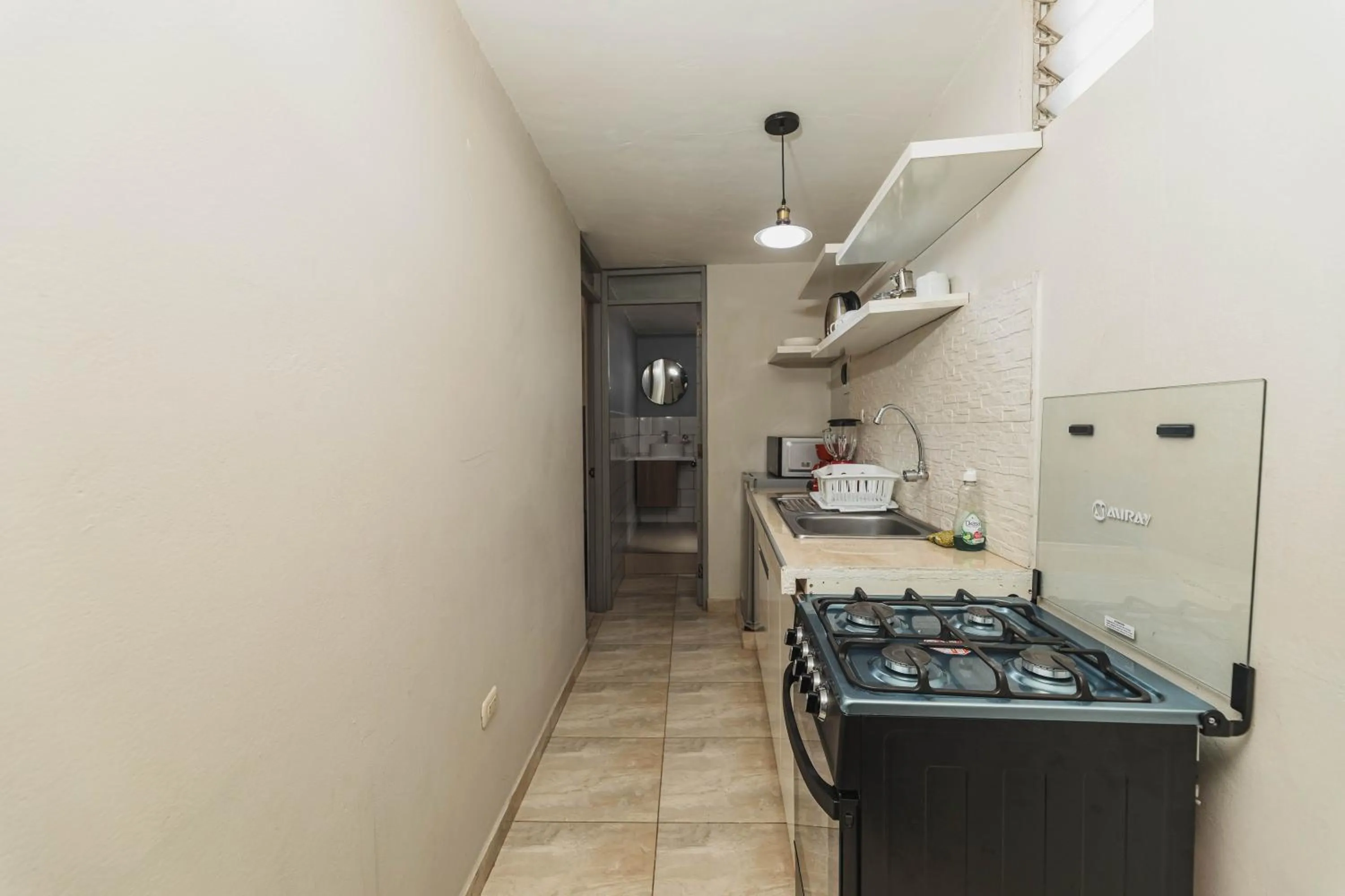 Kitchen or kitchenette in San Pedro Apartments