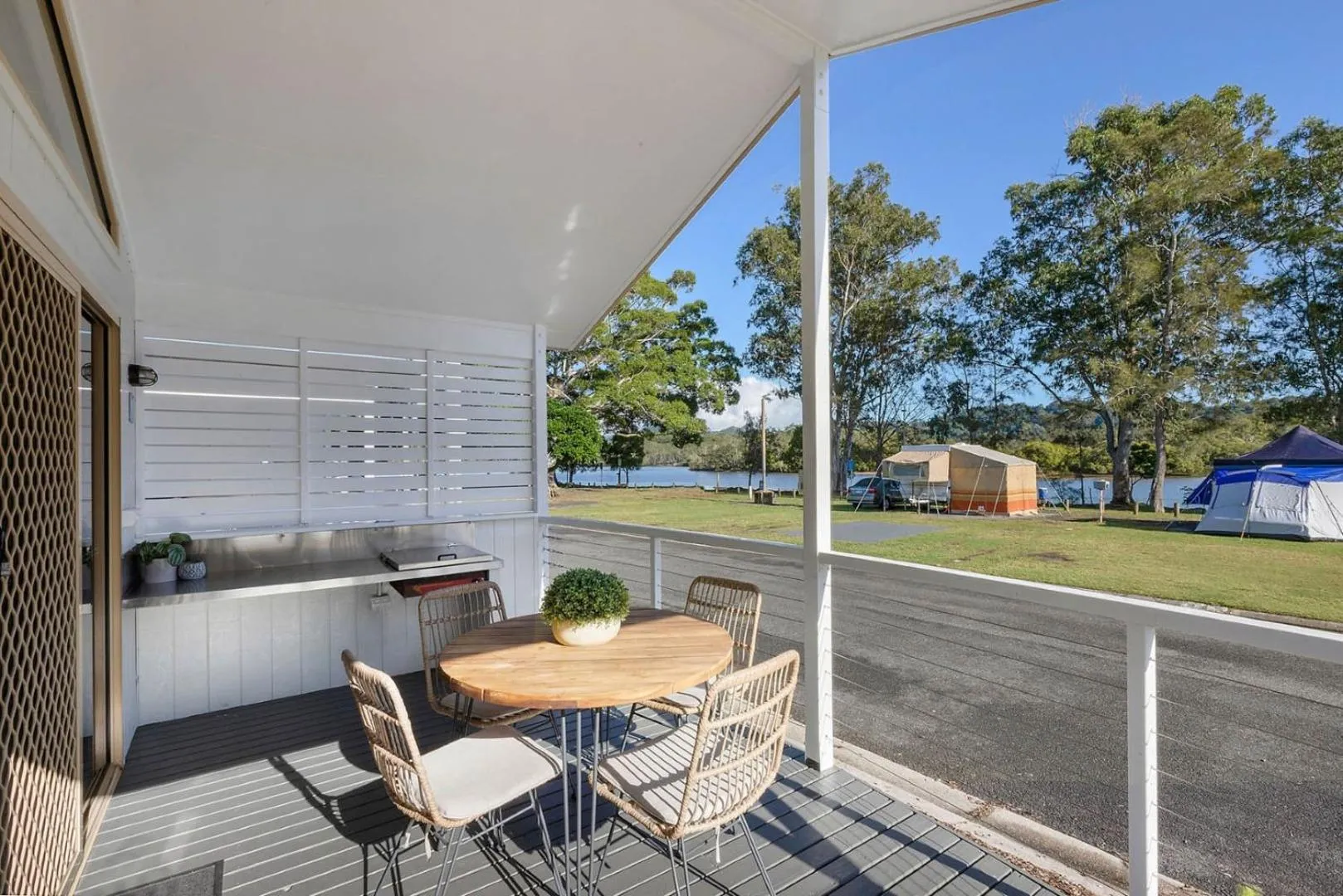 Balcony/Terrace in Reflections Ferry Reserve - Holiday Park