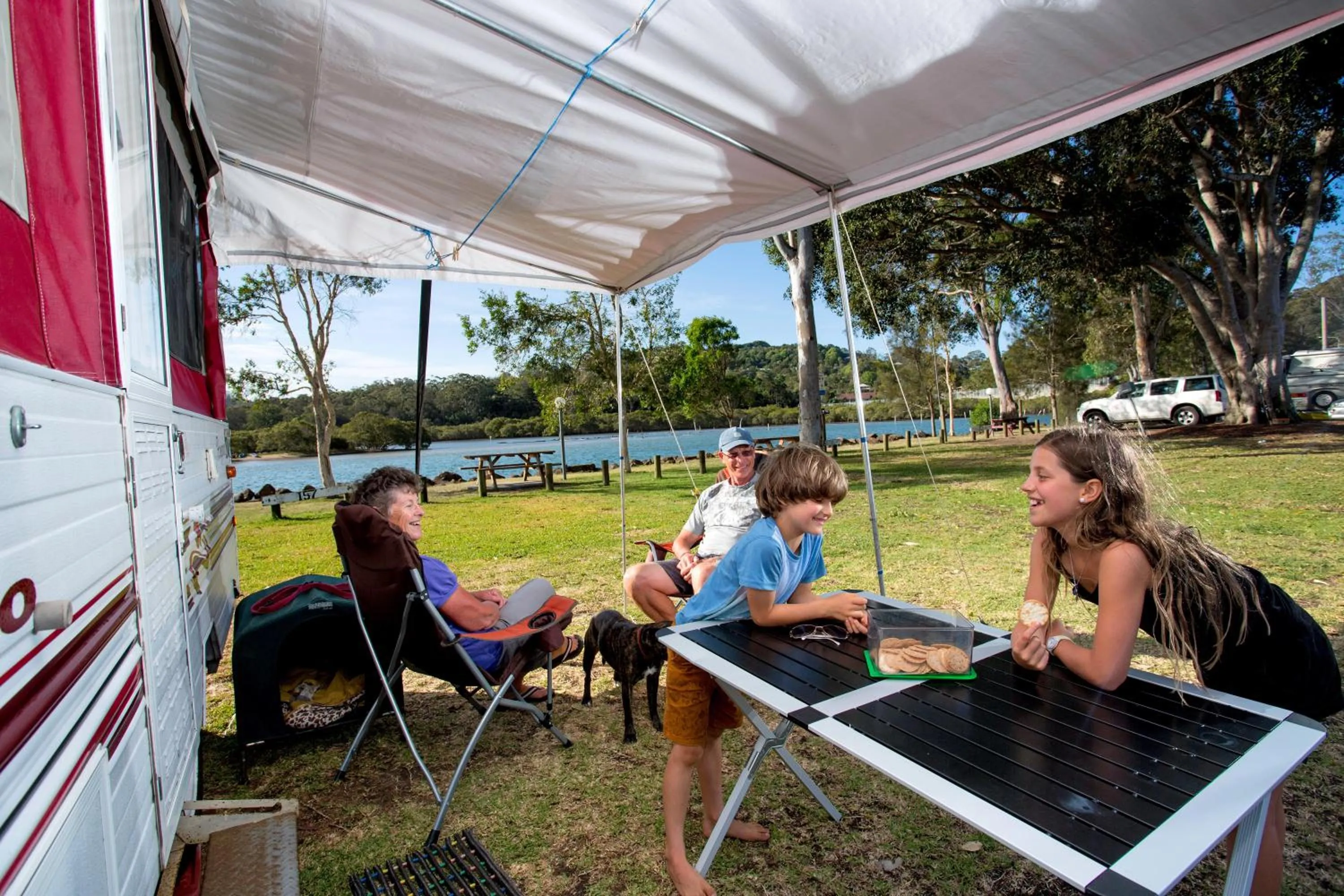 People in Reflections Ferry Reserve - Holiday Park