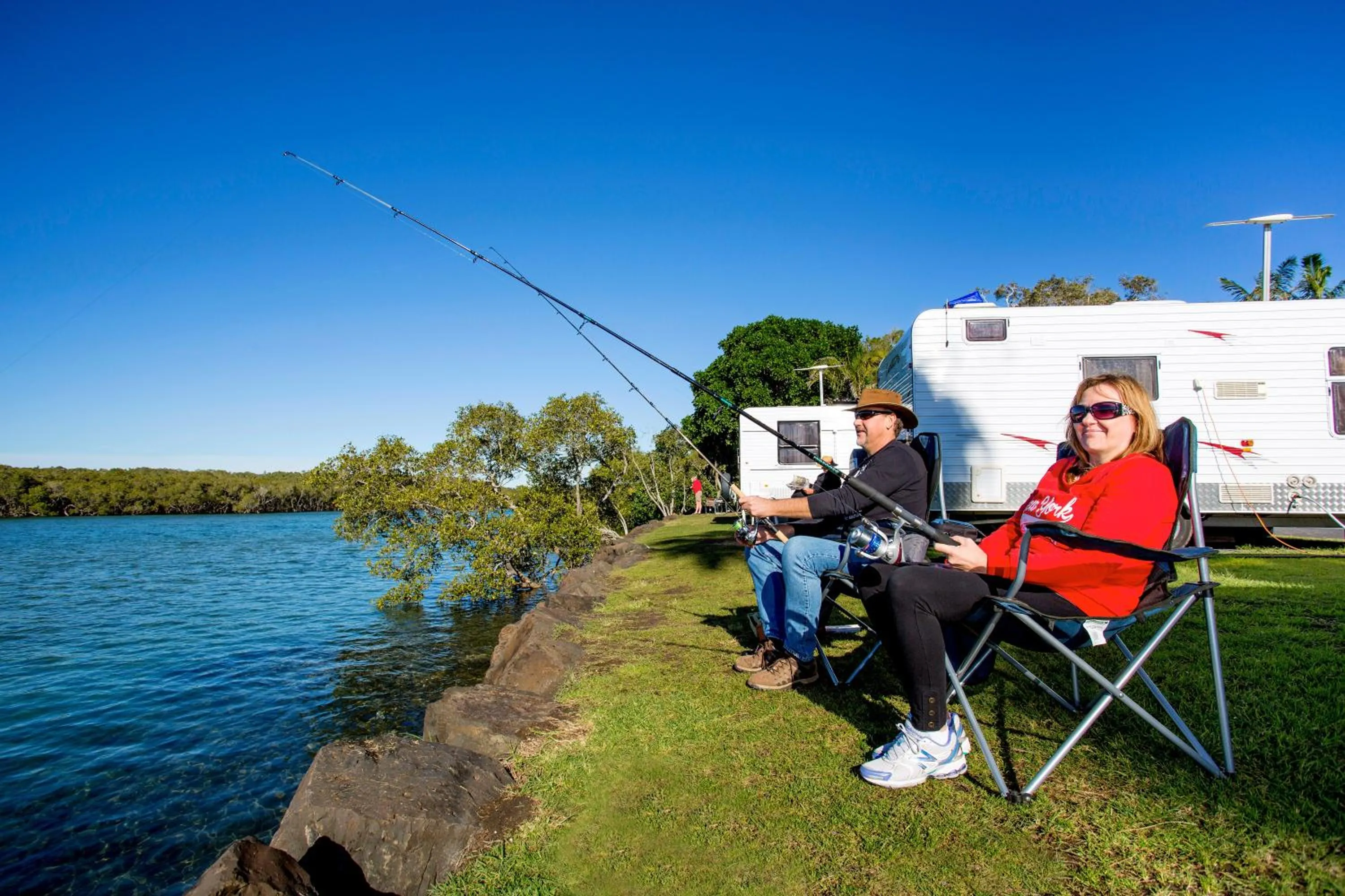 People in Reflections Brunswick Head - Holiday Park