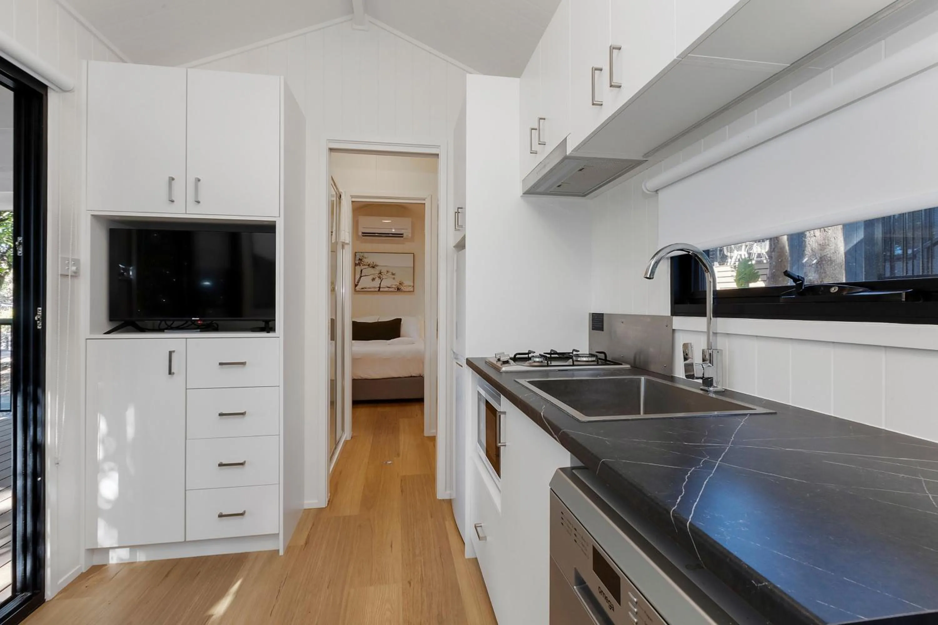 Kitchen or kitchenette in Reflections Byron Bay - Holiday Park