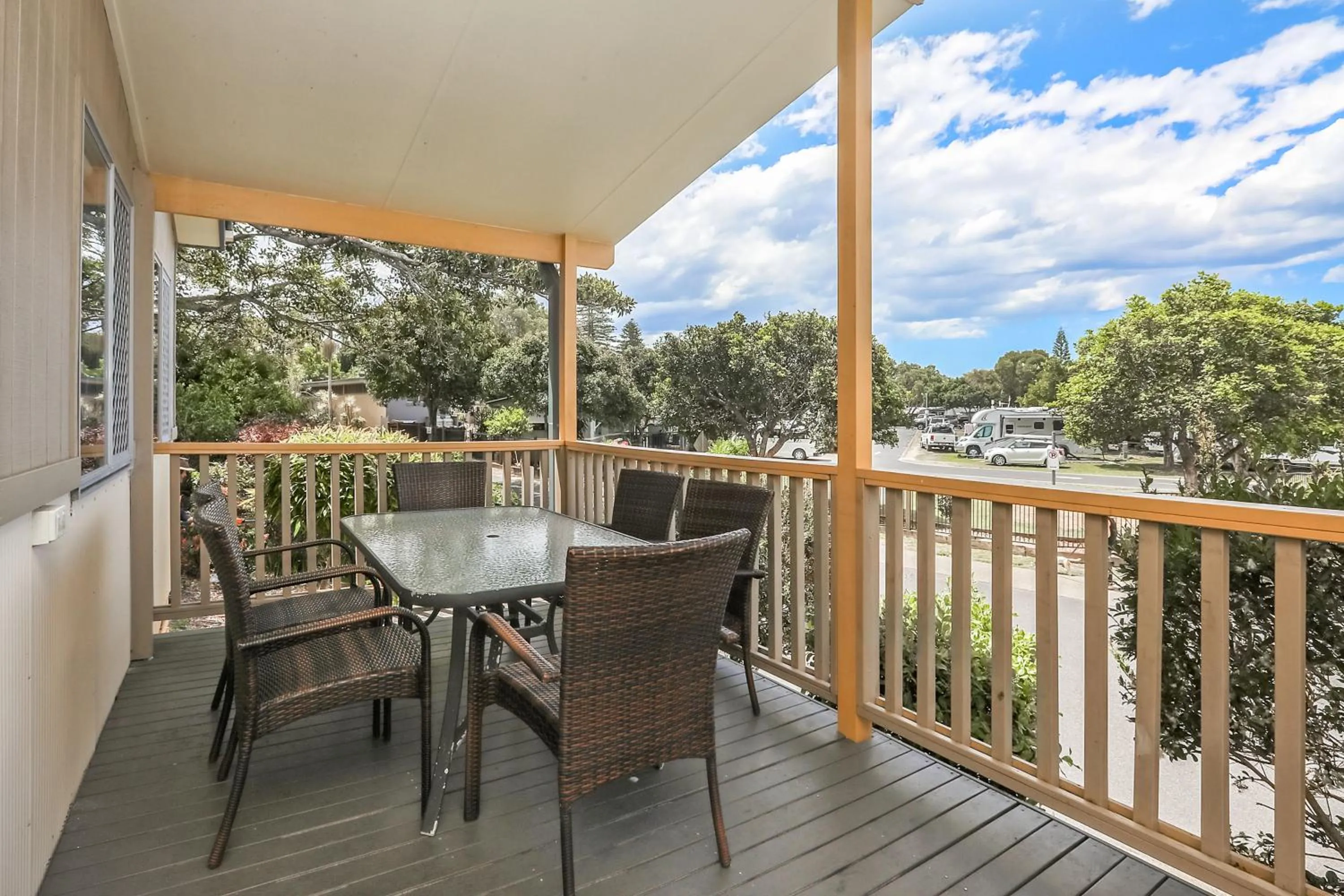 Dining area in Reflections Urunga - Holiday Park
