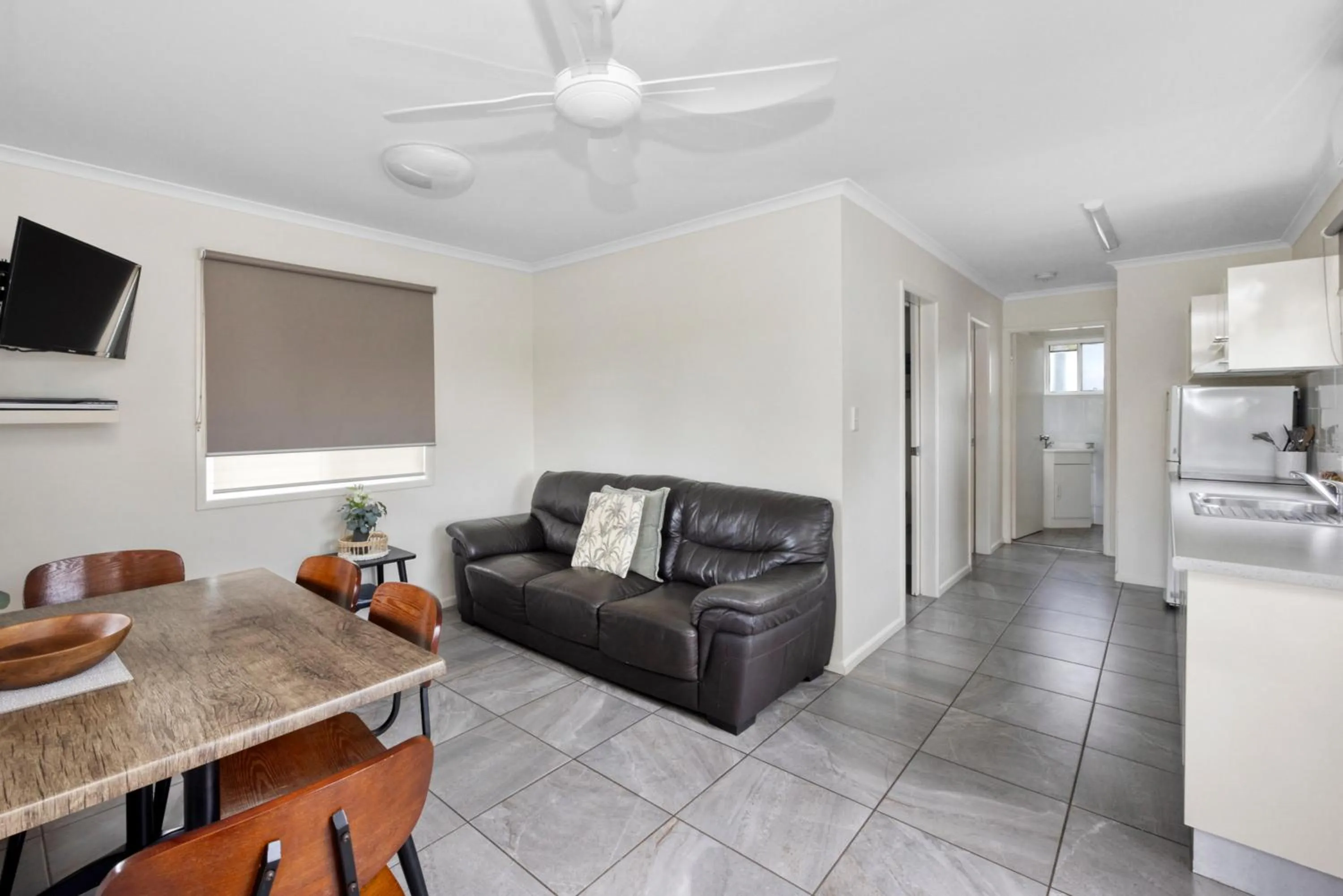 Living room in Reflections Urunga - Holiday Park