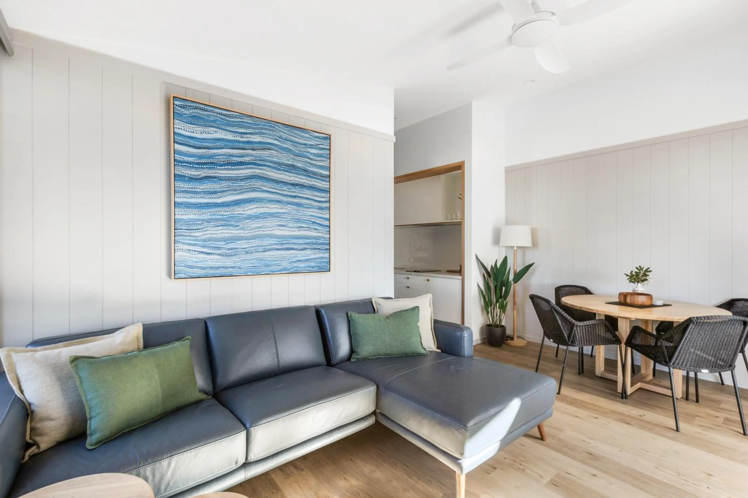 Living room in Reflections Urunga - Holiday Park