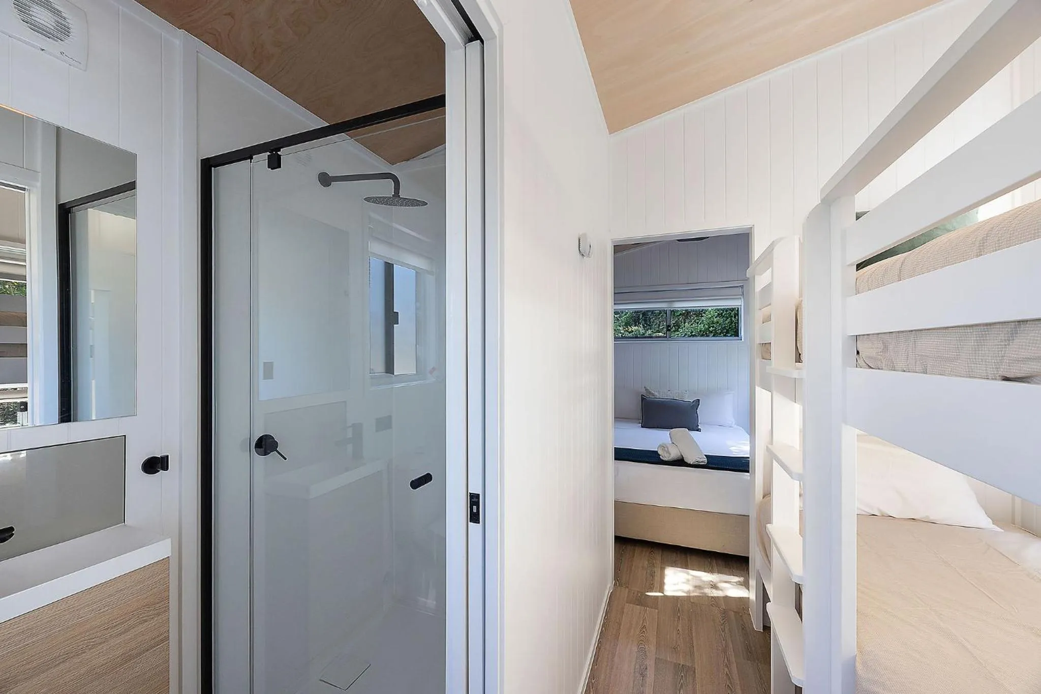 Bedroom, Bed in Reflections Scotts Head - Holiday Park