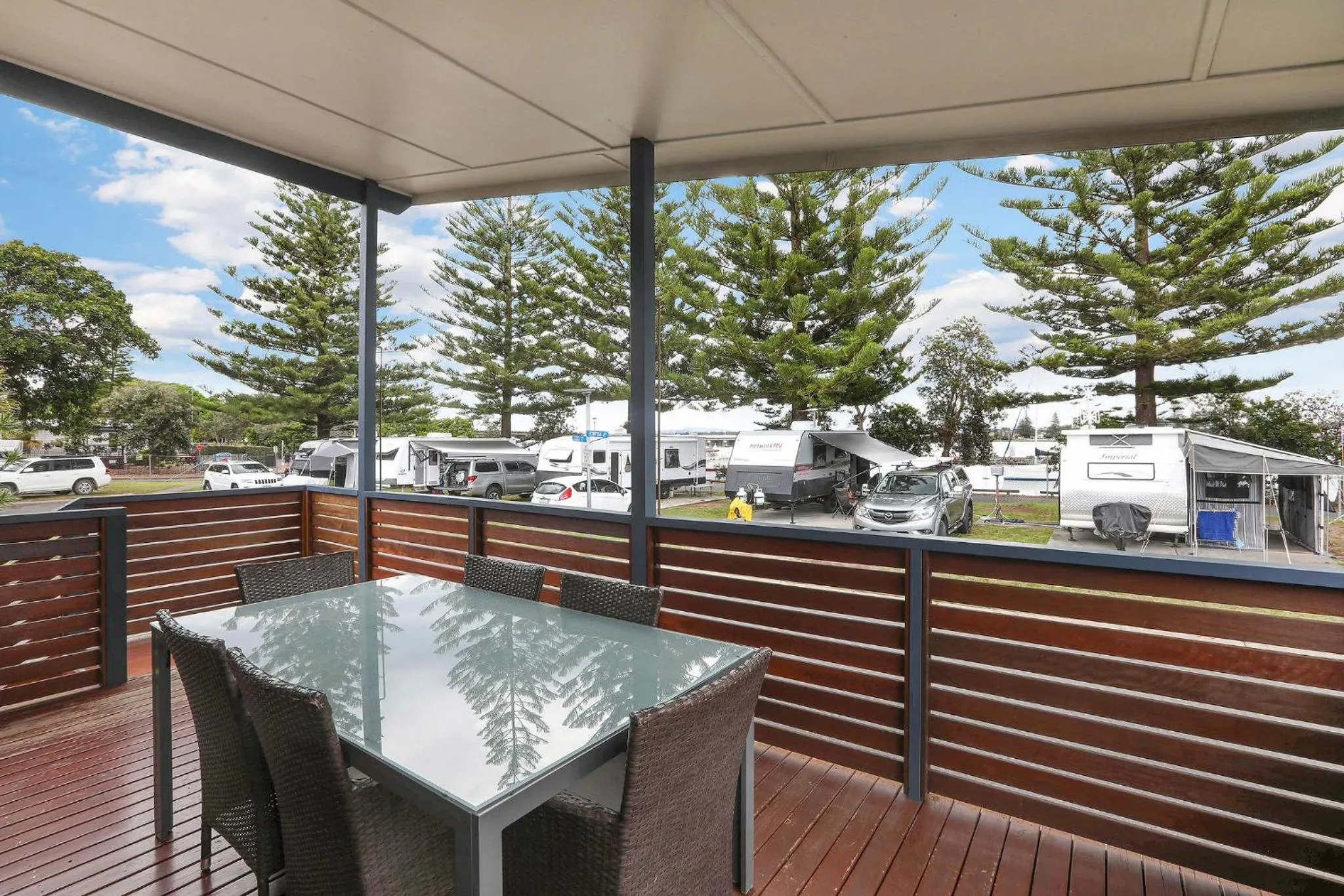 Patio in Reflections Forster Beach - Holiday Park