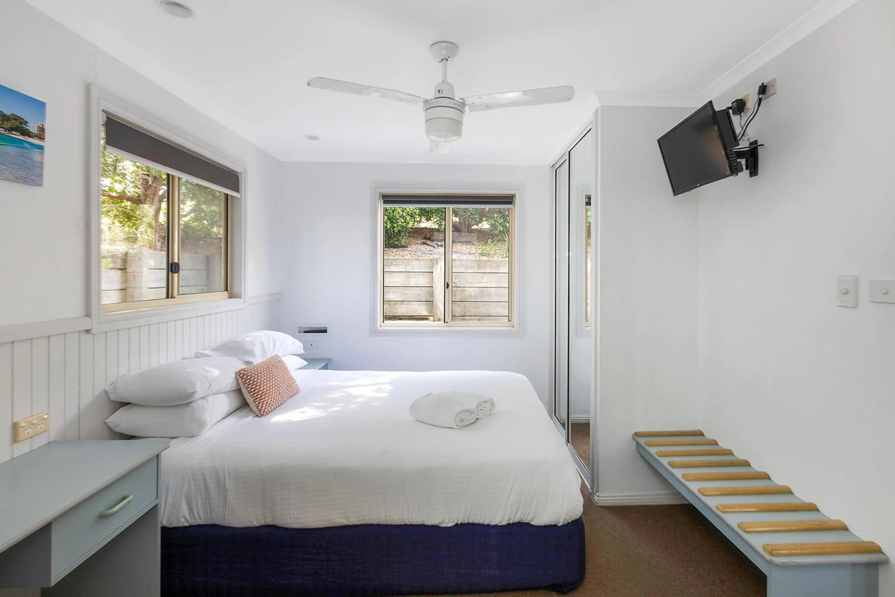 Bedroom, Bed in Reflections Forster Beach - Holiday Park