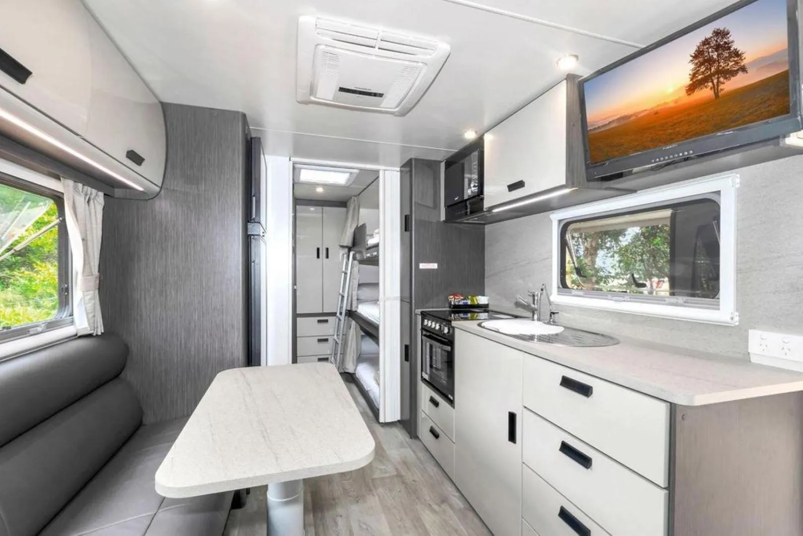 Kitchen or kitchenette in Reflections Seal Rocks - Holiday Park