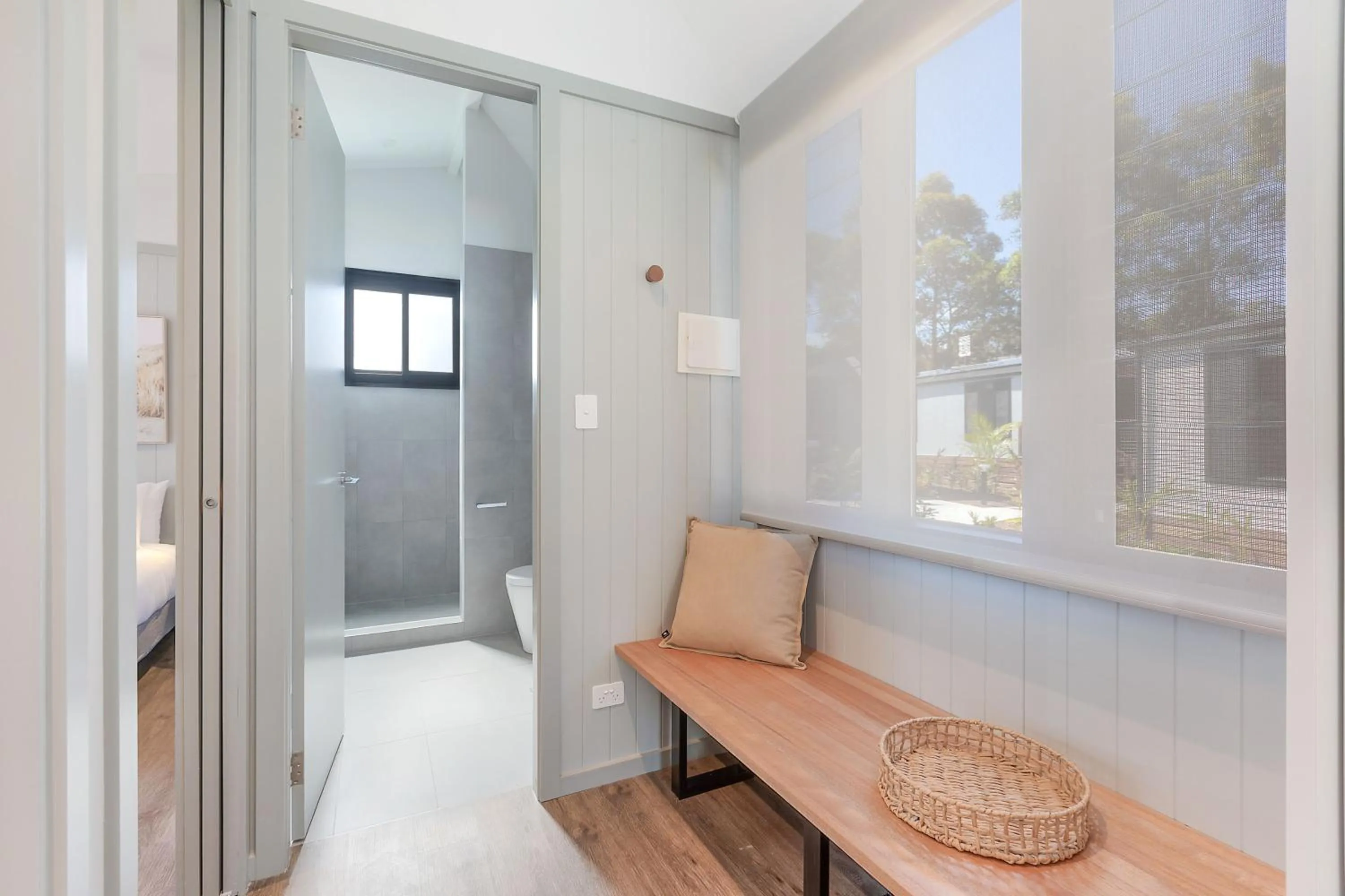 Seating area in Reflections Jimmys Beach - Holiday Park