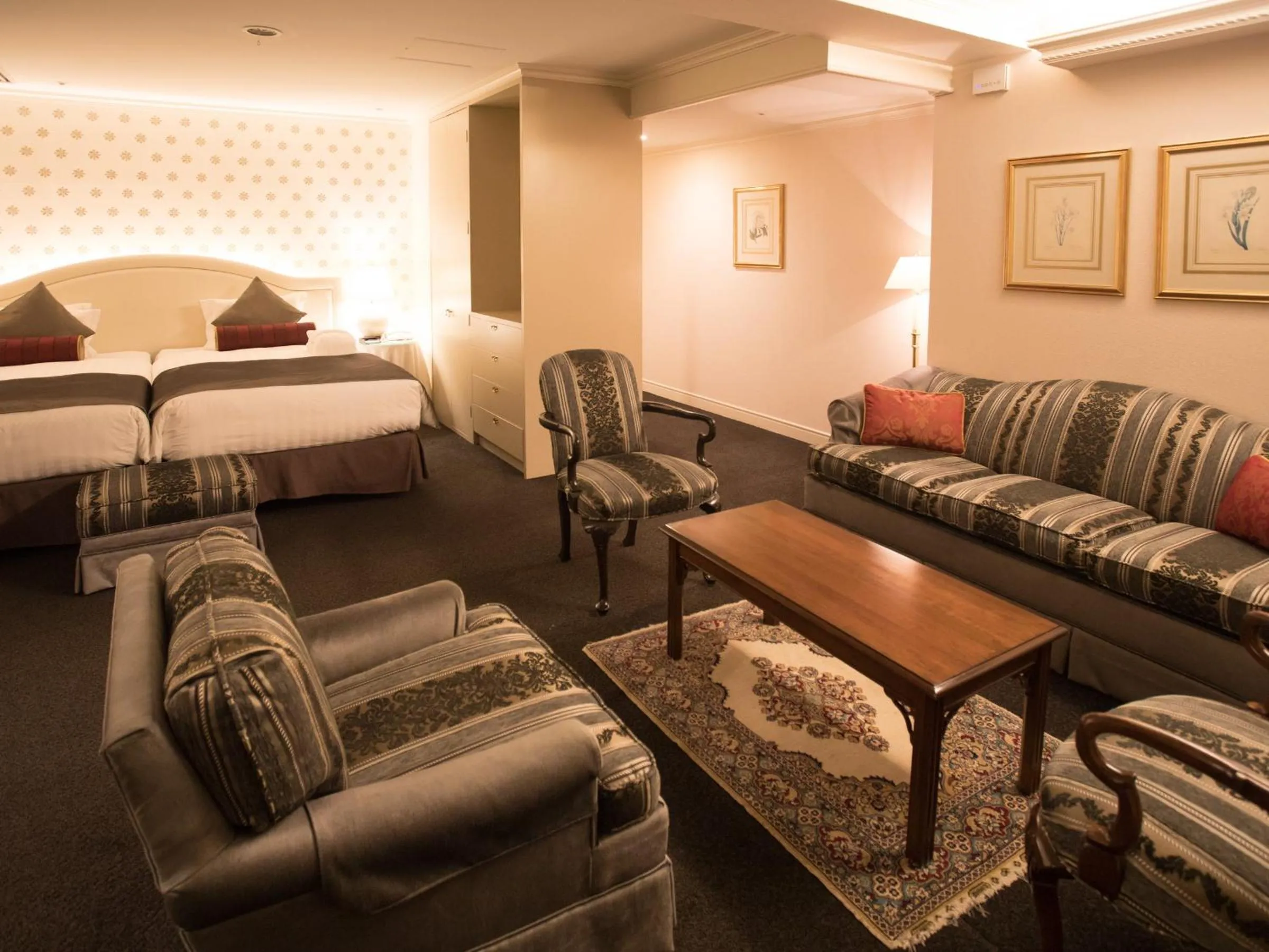 furniture, Bed in Kobe Kitano Hotel