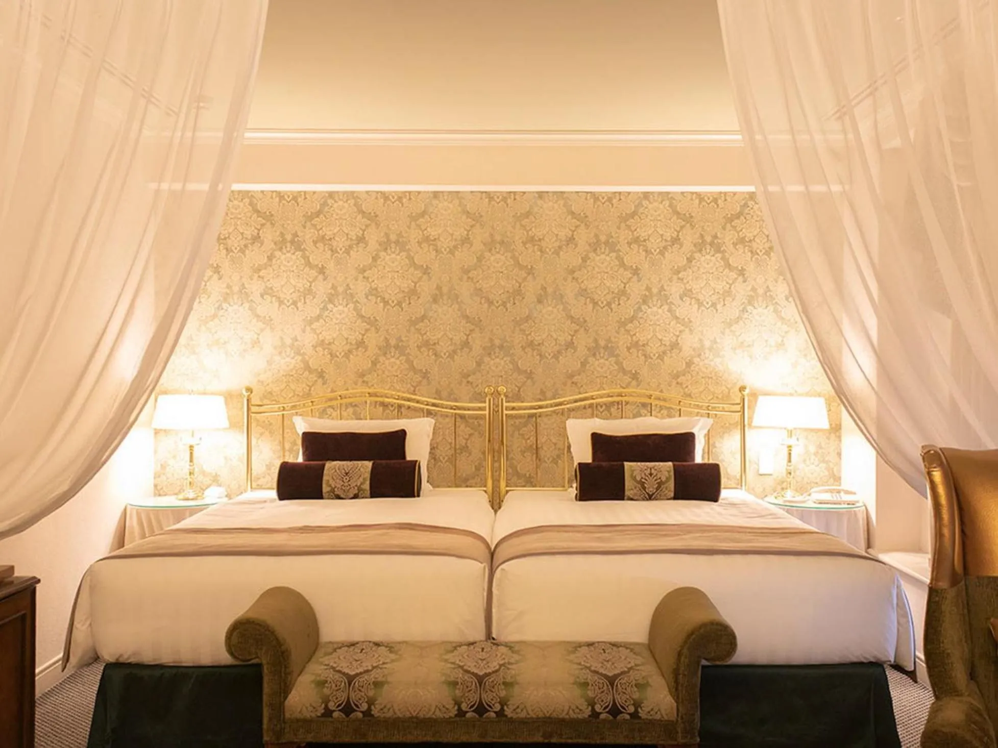 Bed in Kobe Kitano Hotel