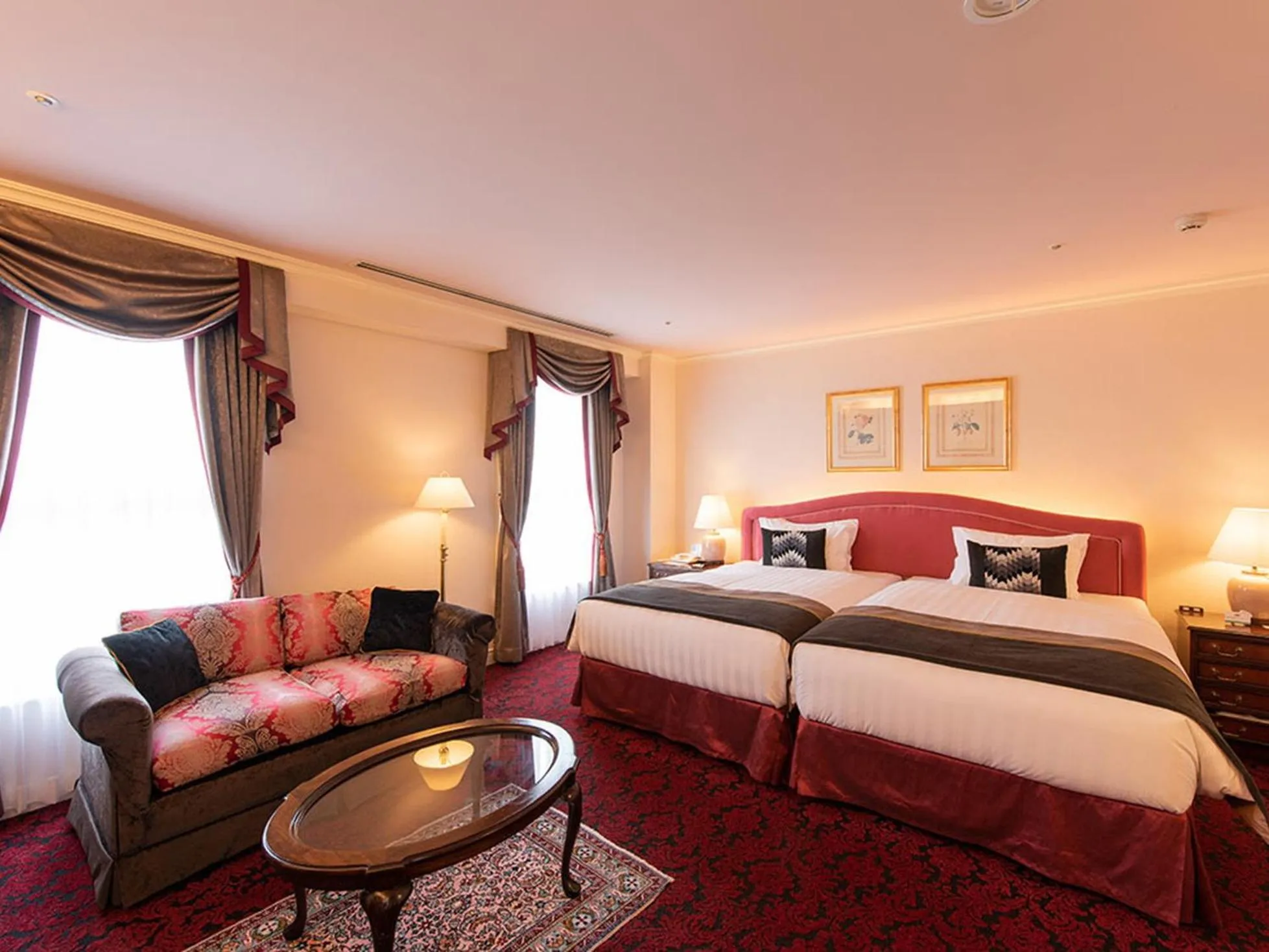 Bed in Kobe Kitano Hotel