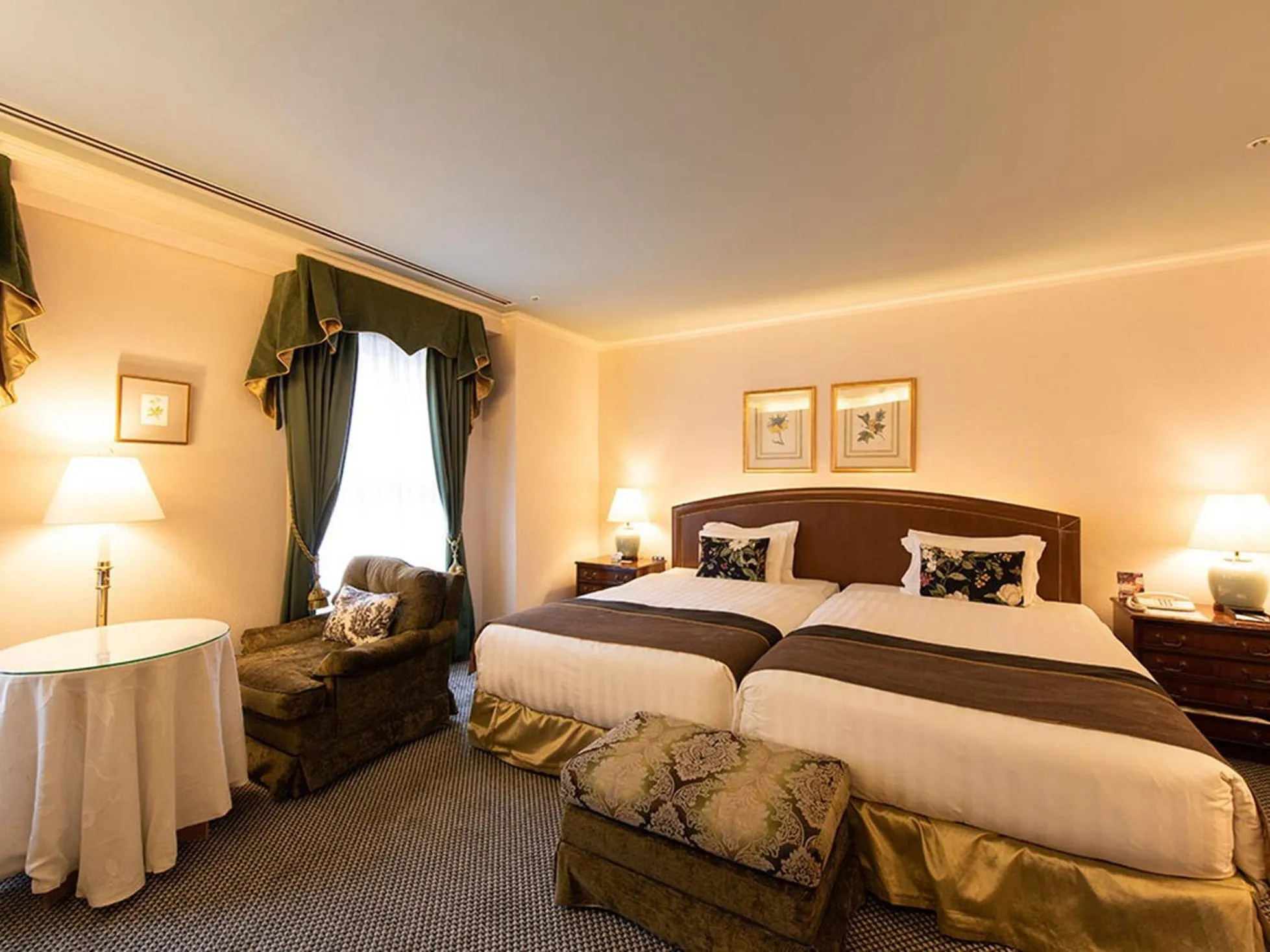 Bed in Kobe Kitano Hotel