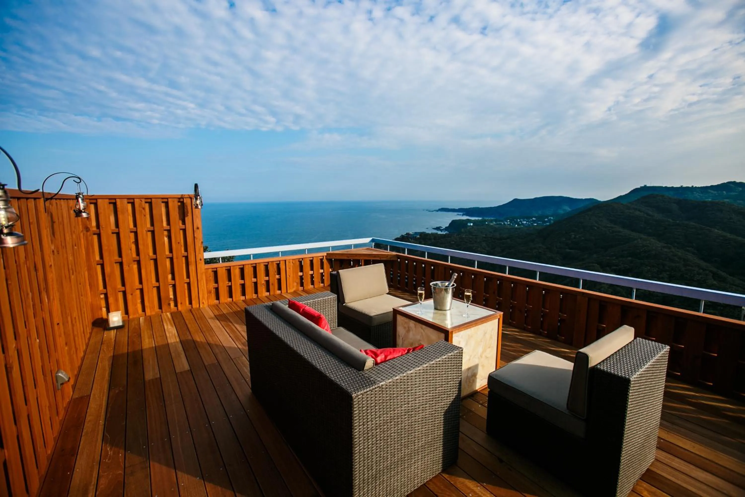 Balcony/Terrace in Ijika Daiichi Hotel Kagura