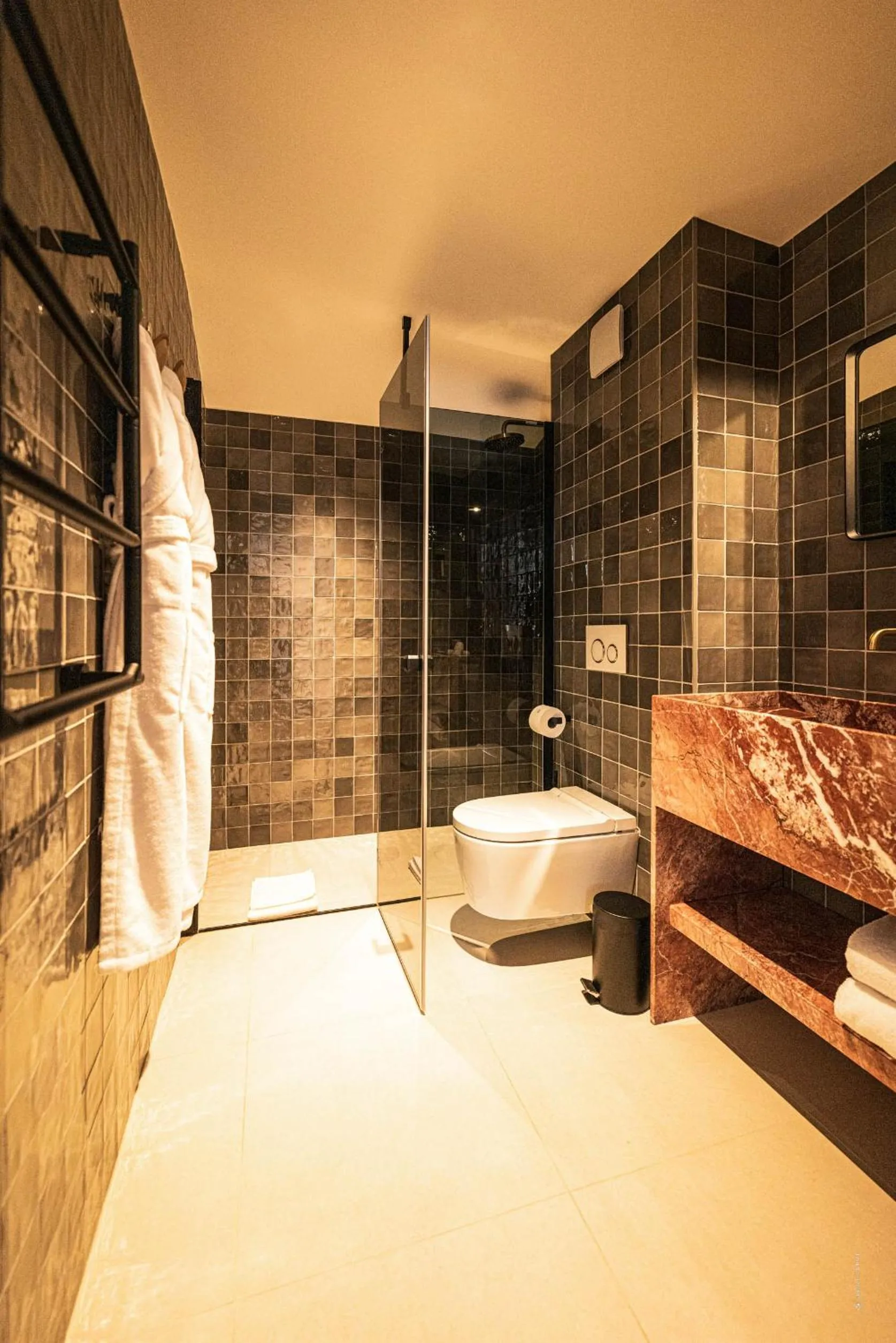 Shower in Hôtel Le Mosaïque