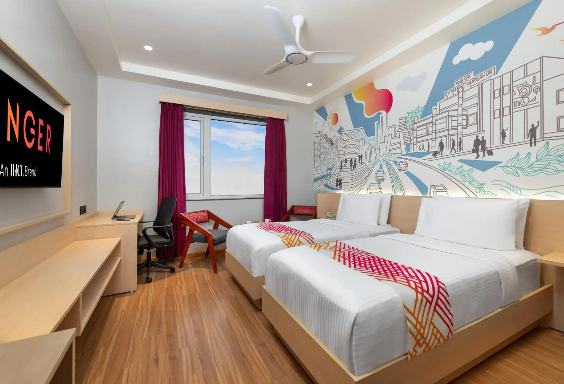 Bedroom, Bed in Ginger Durgapur Bedroom, Bed in Ginger Durgapur