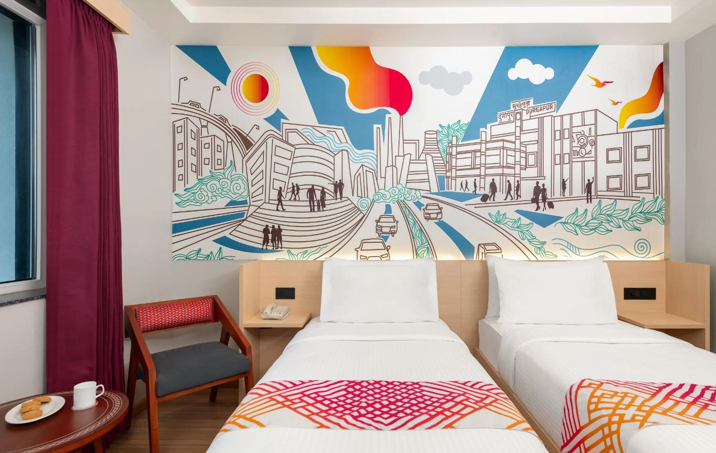 Bedroom, Bed in Ginger Durgapur