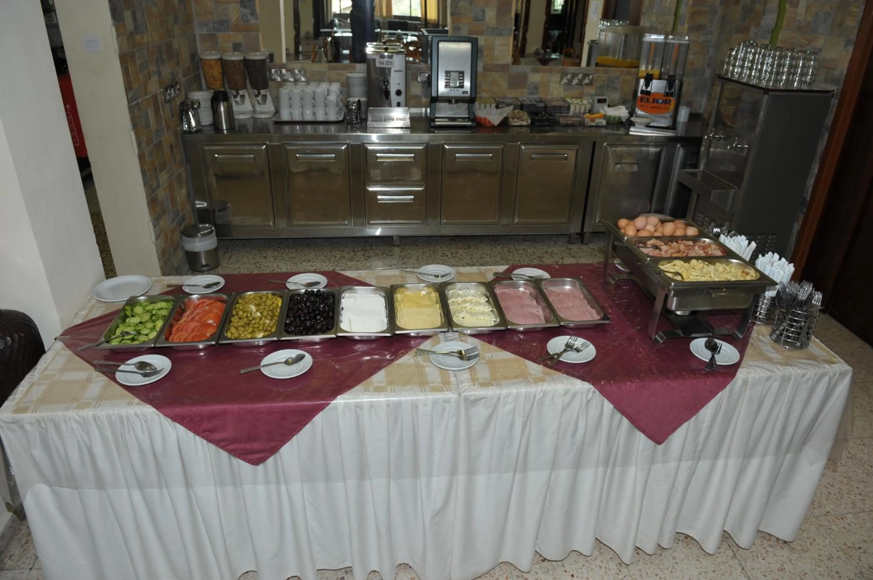 Buffet breakfast in Minaides Hotel