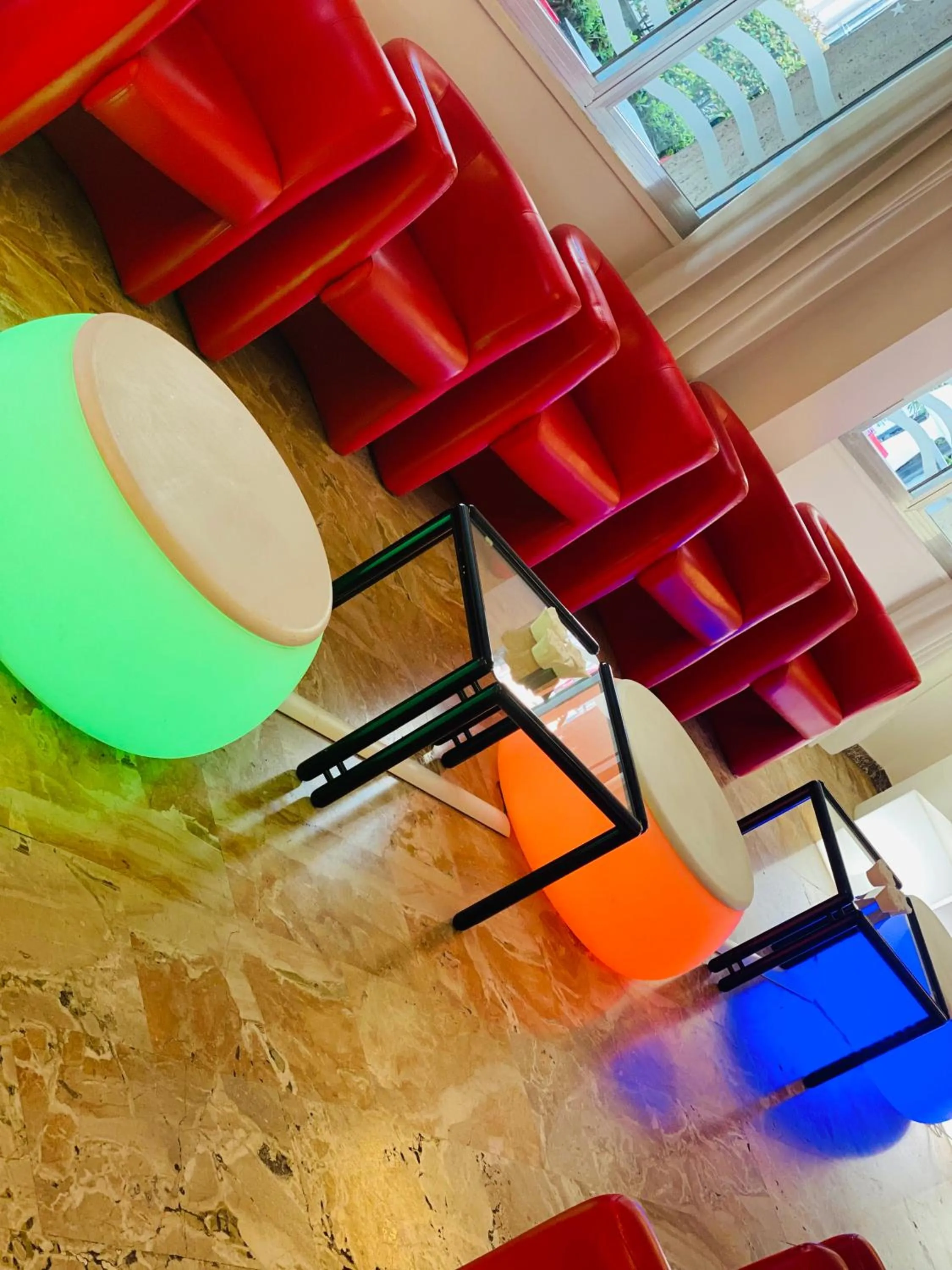 Seating area in hotel iris