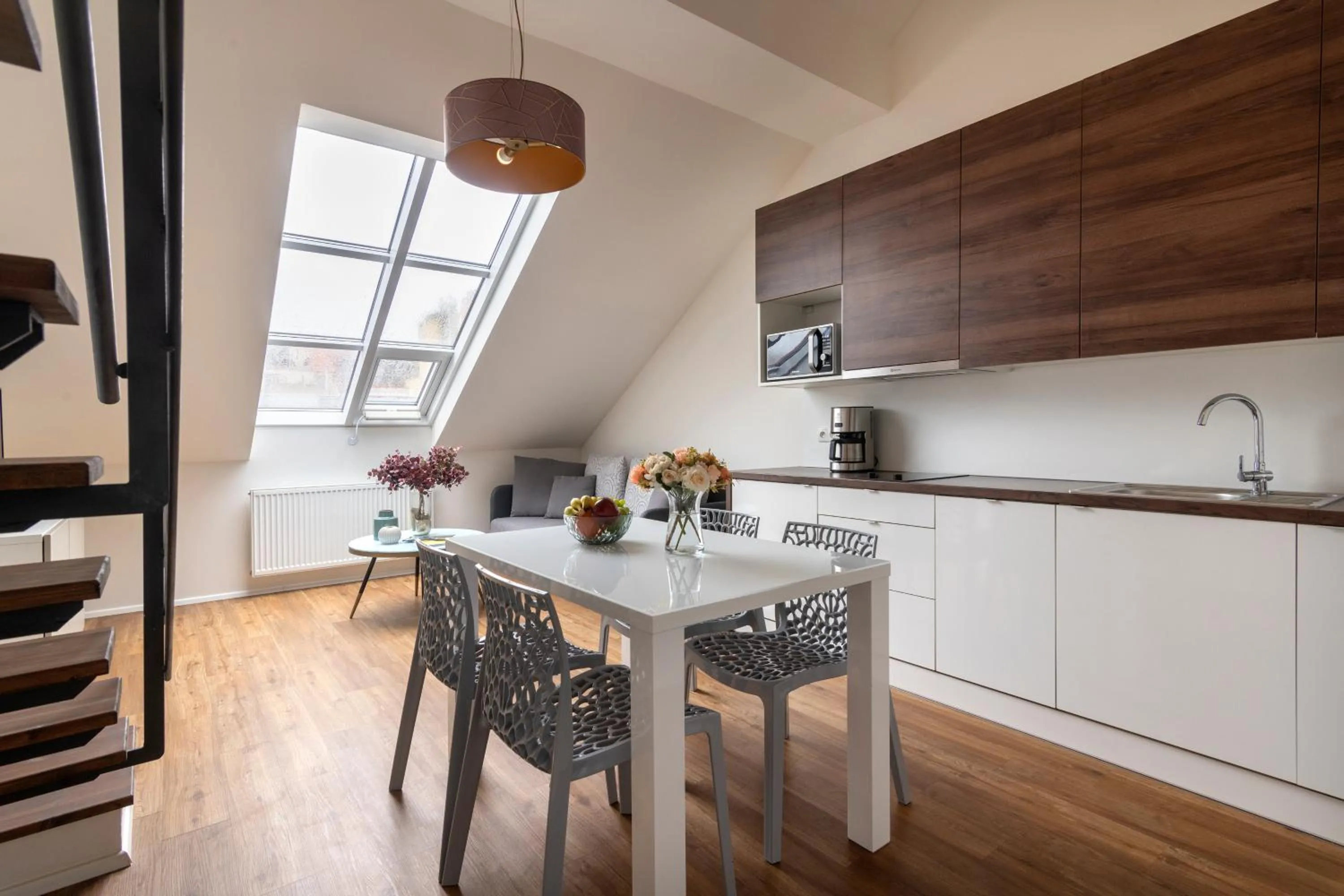 Kitchen or kitchenette in Prague Tales Boutique Residence by Dwellfort