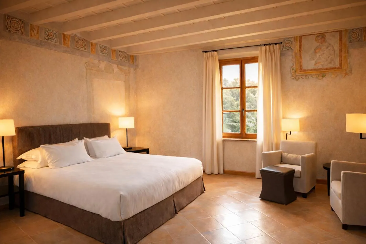 Bed in Villa Arcadio