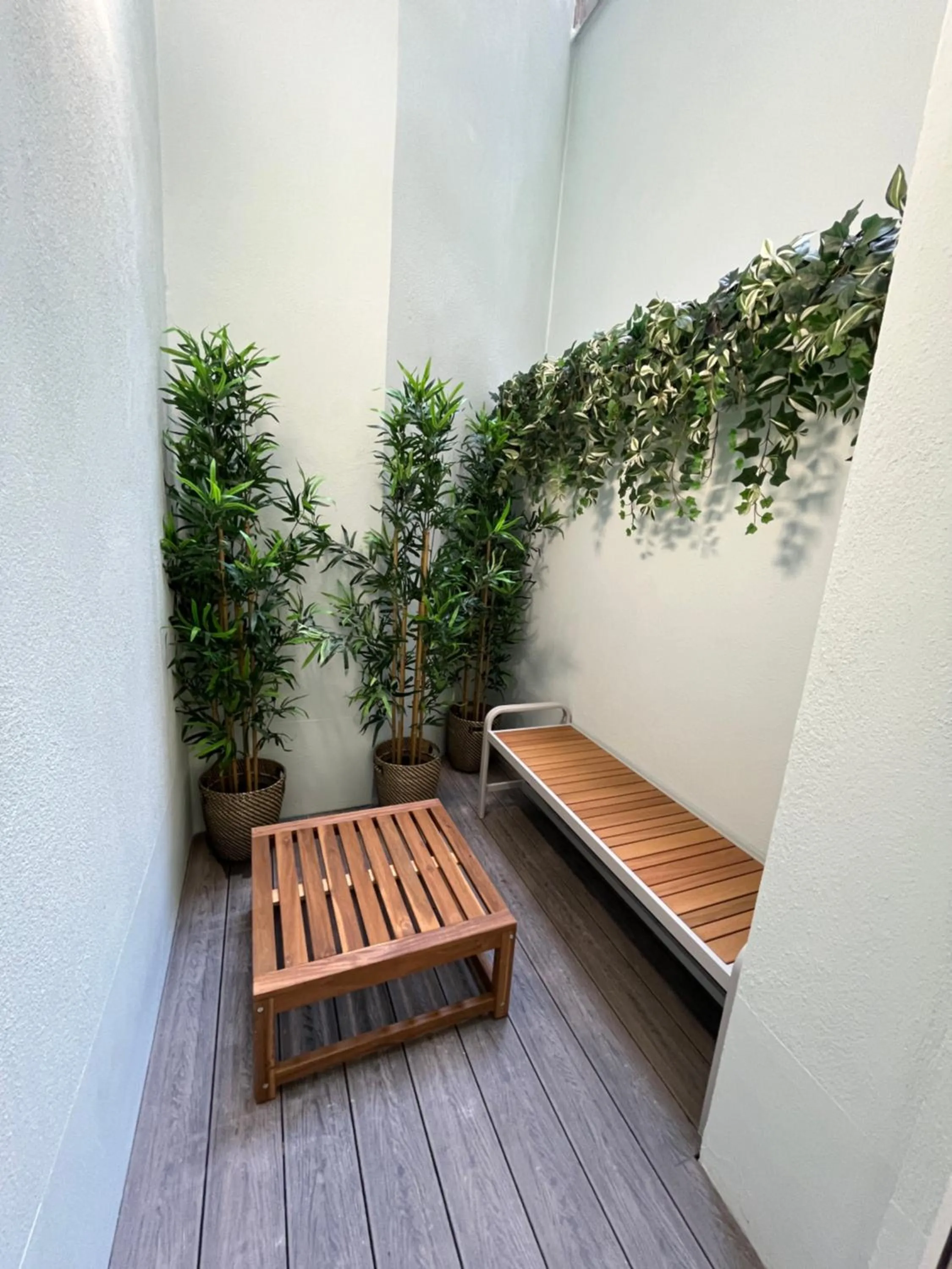 Patio in Street Living Hotel - Apartments