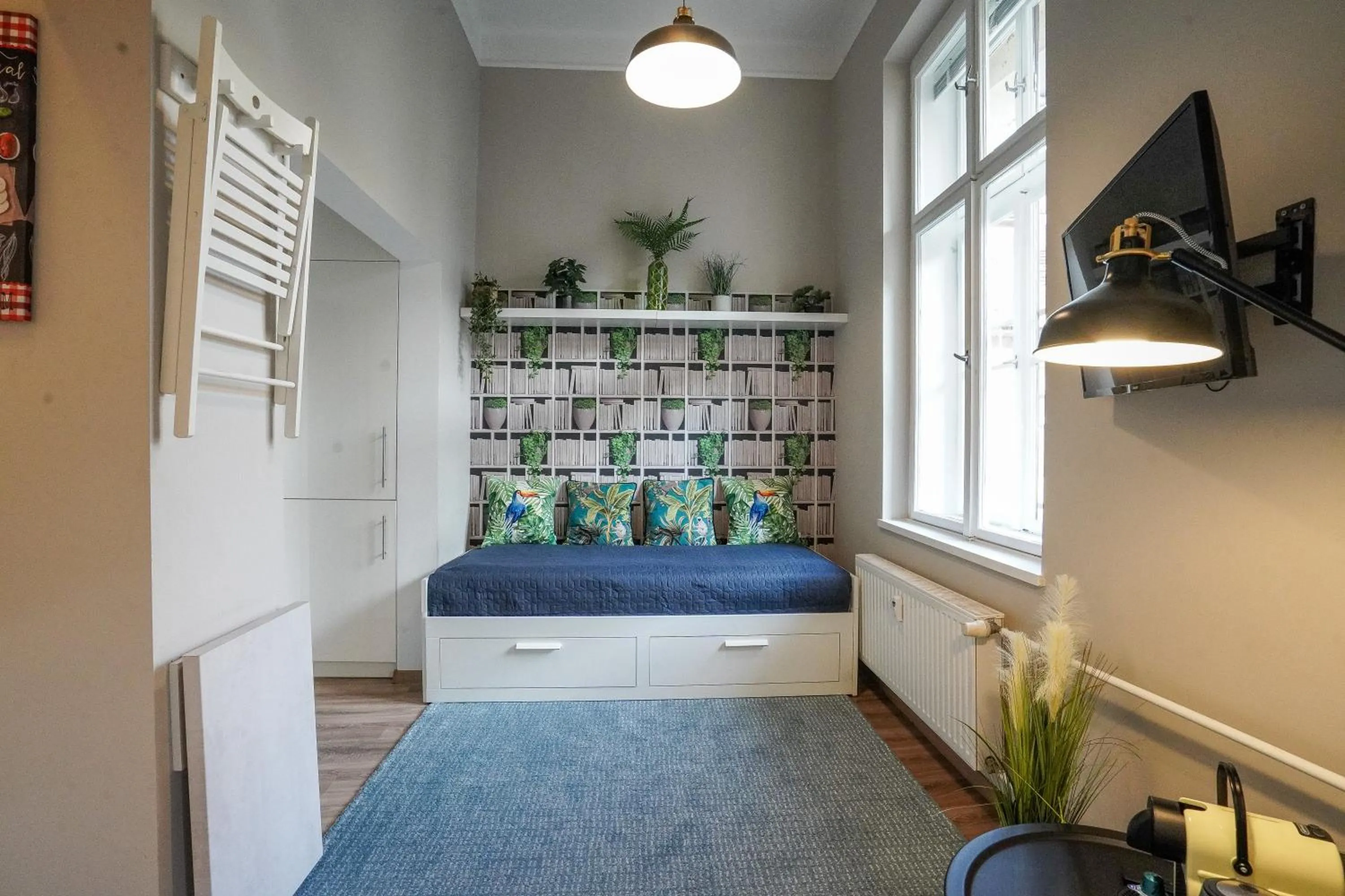 Bed in Palms Apartments Budapest