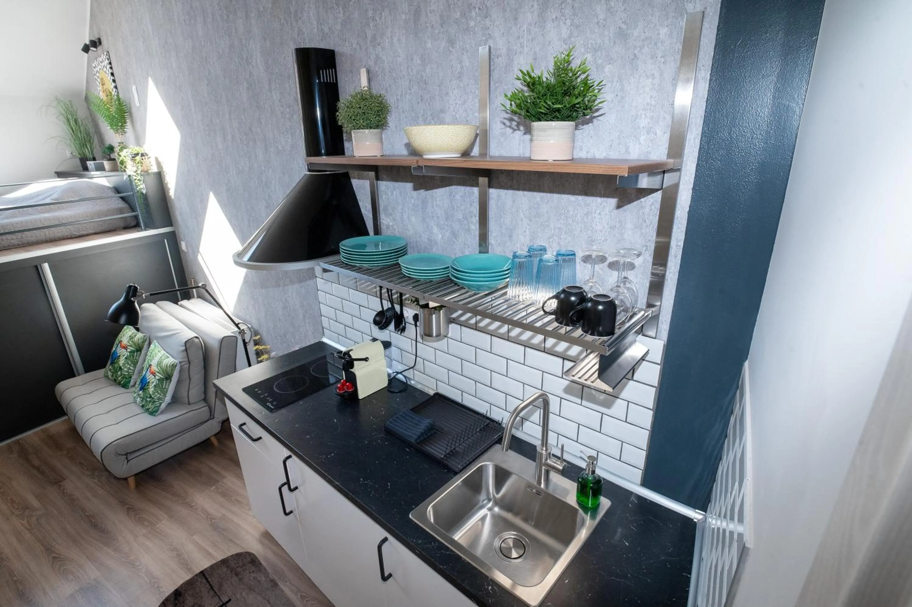Kitchen or kitchenette in Palms Apartments Budapest