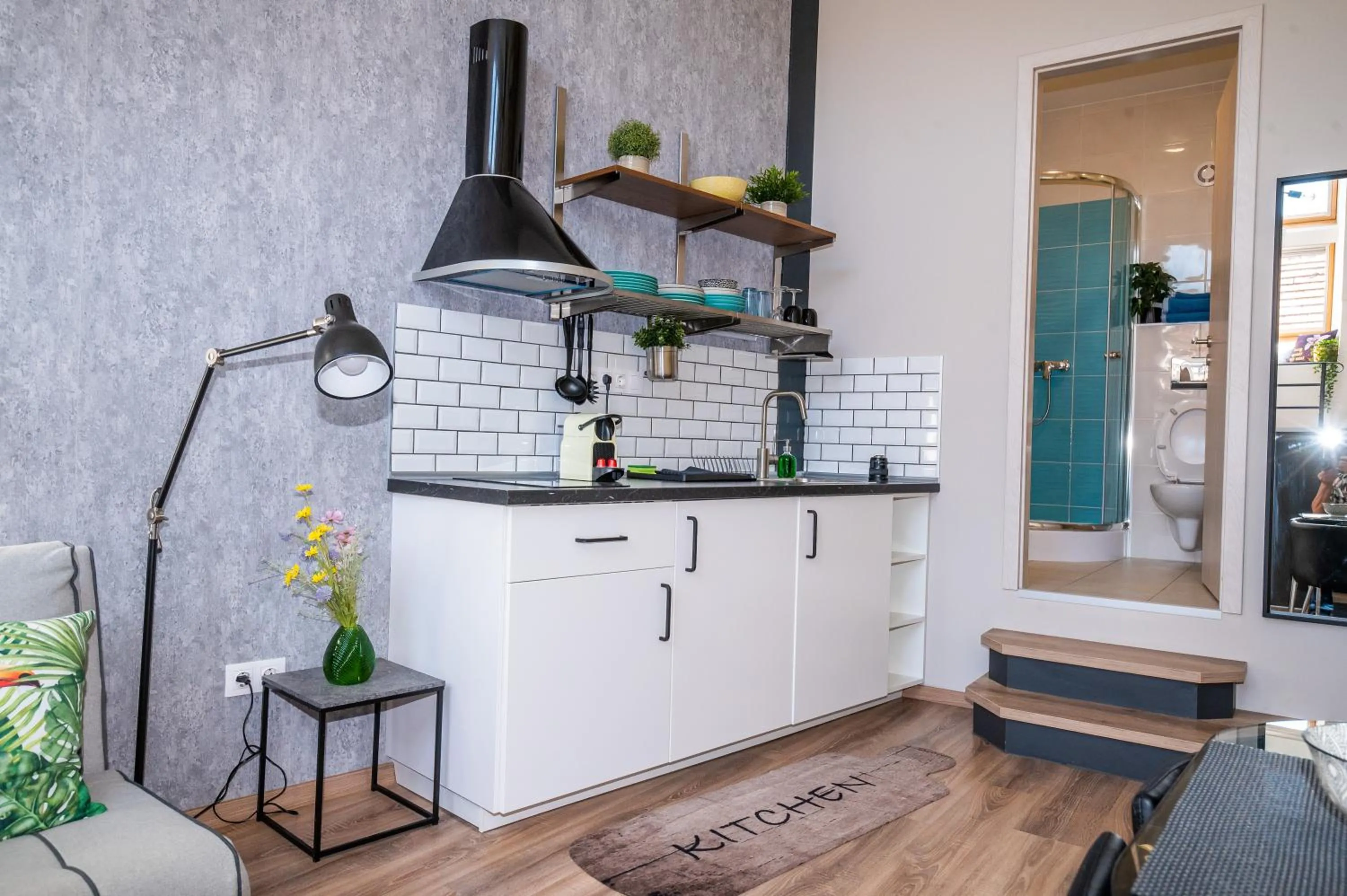 Kitchen or kitchenette in Palms Apartments Budapest