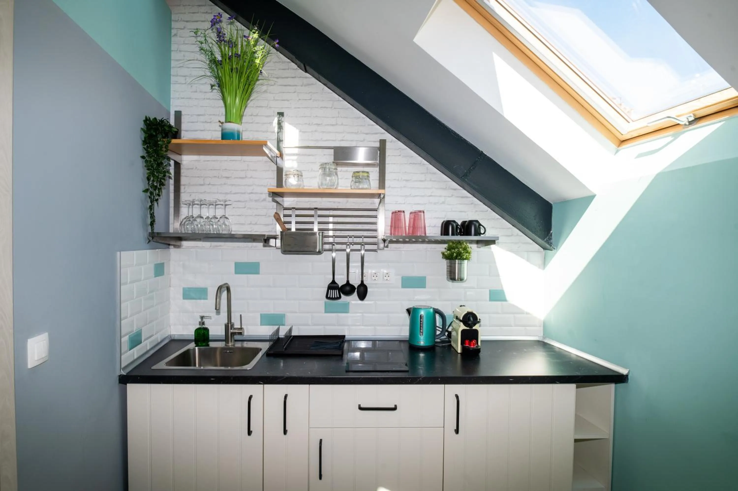 Kitchen or kitchenette in Palms Apartments Budapest