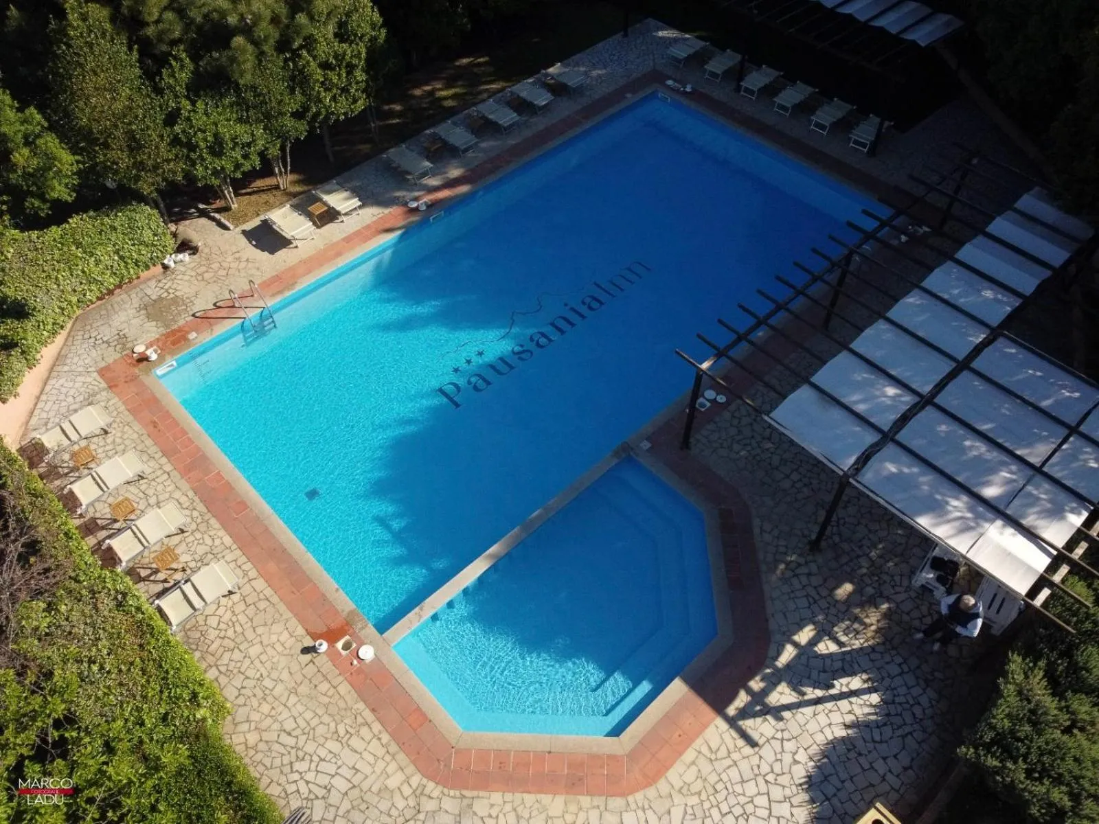 Swimming pool in Pausania Inn