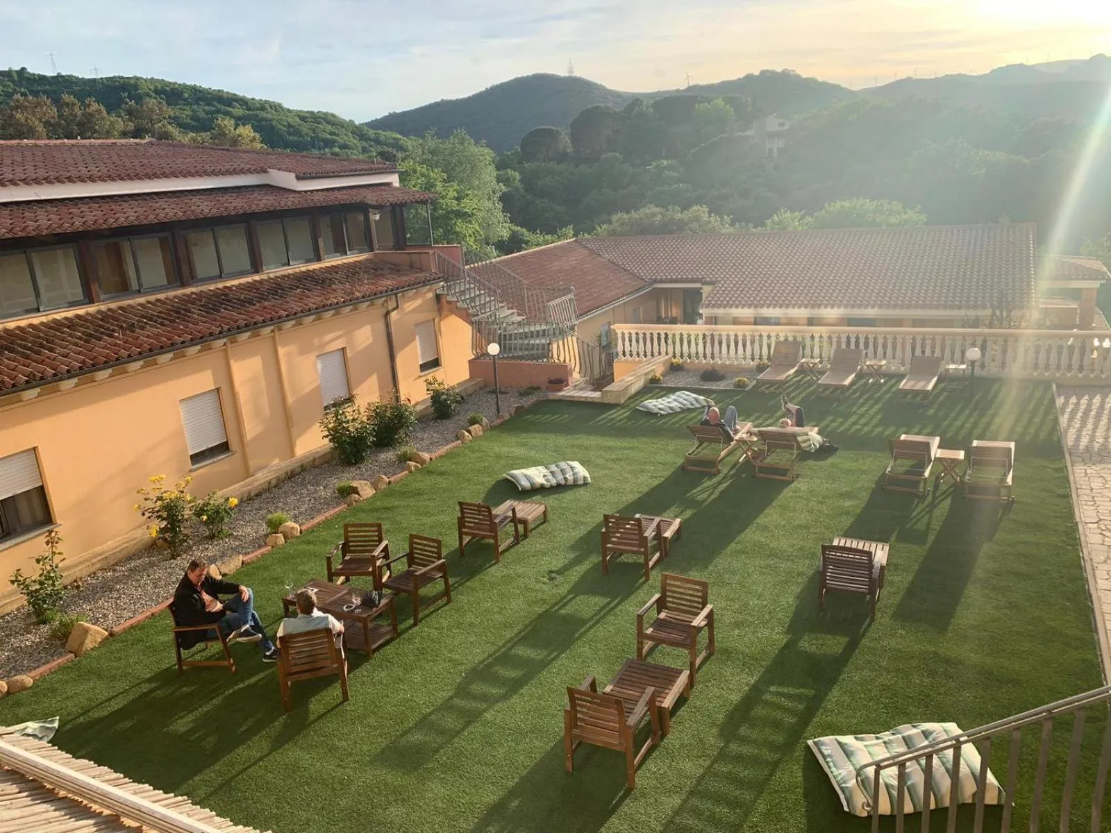 Patio in Pausania Inn