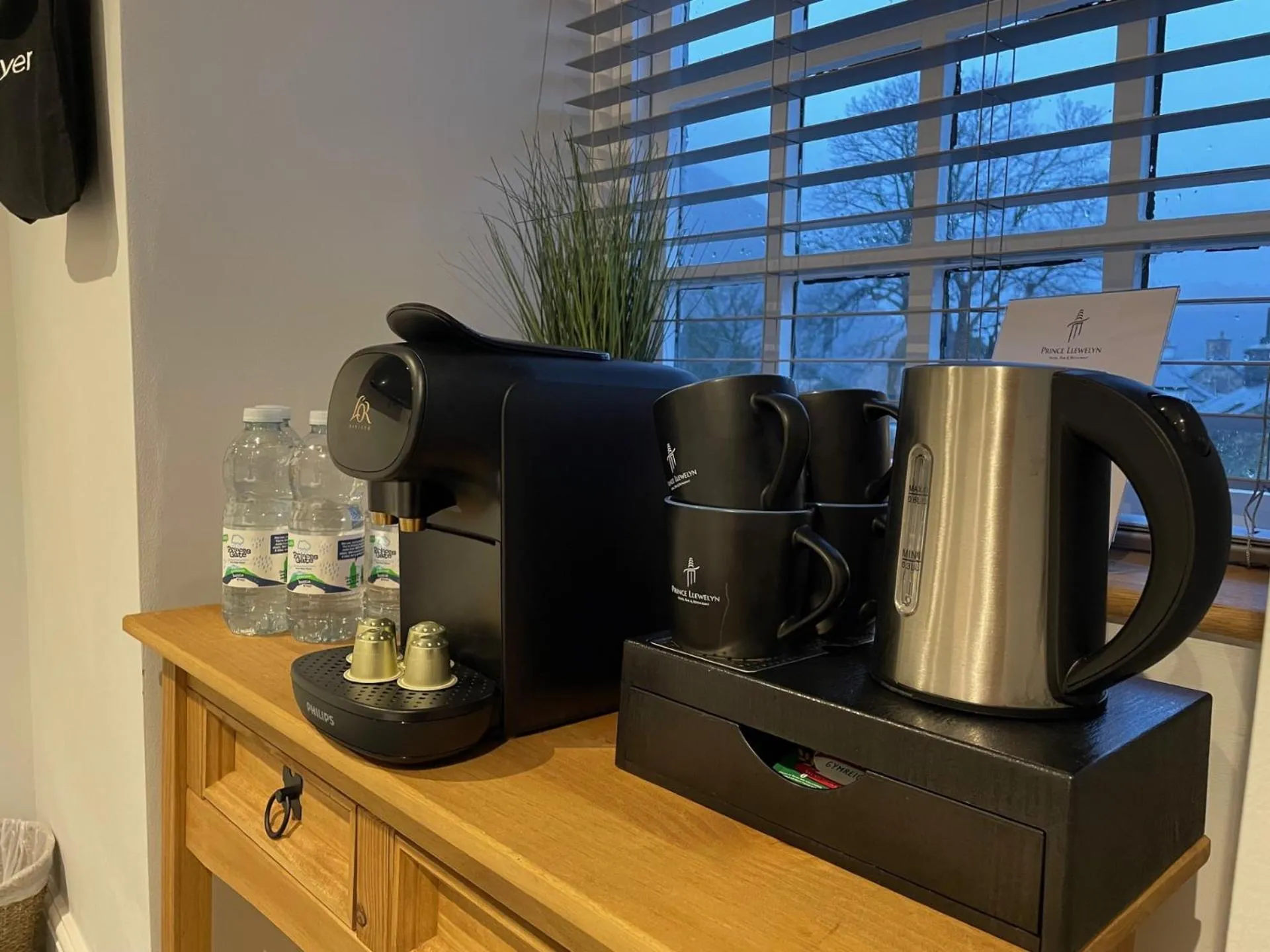 Coffee/tea facilities in Prince Llewelyn Hotel