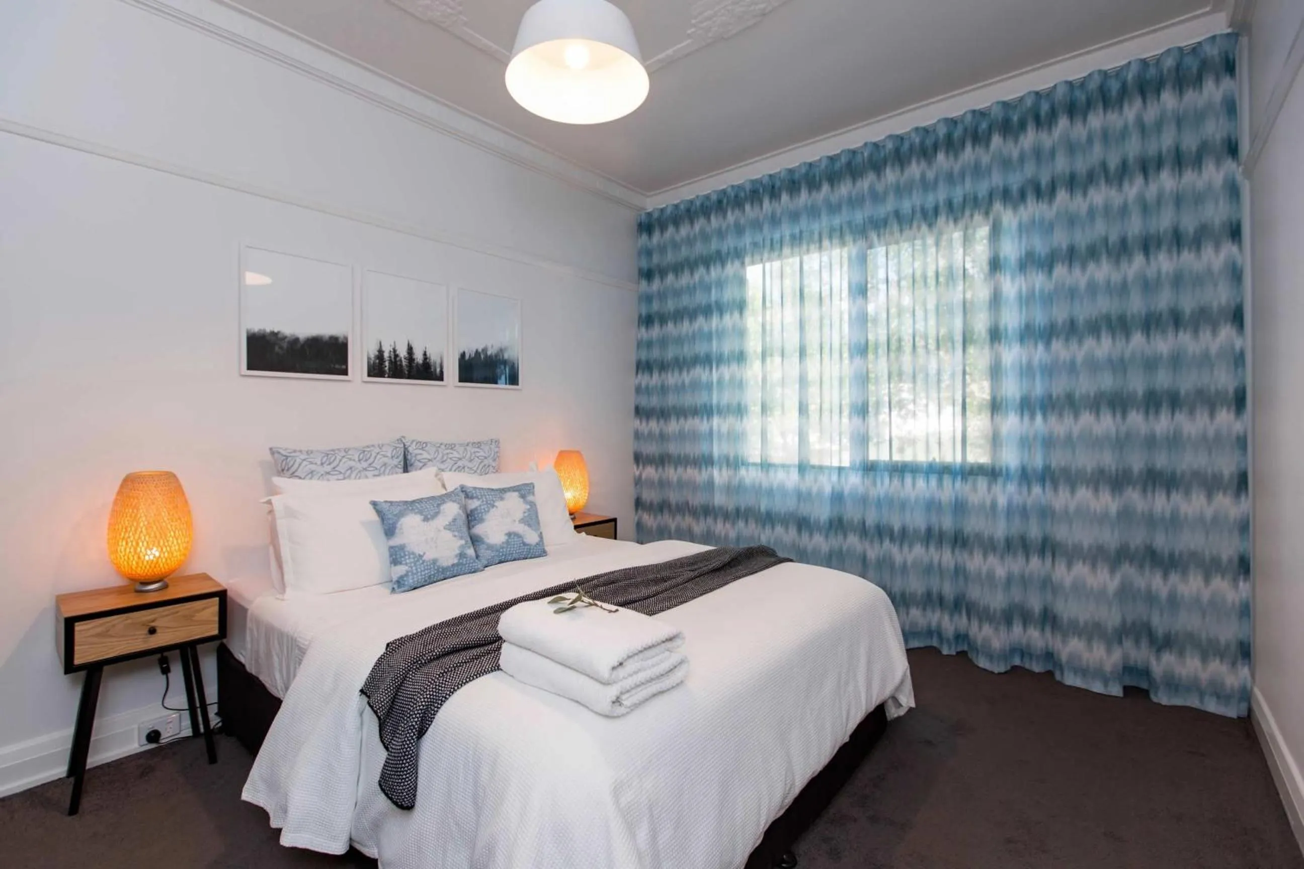 Bed in The Baylis Boutique Apartments