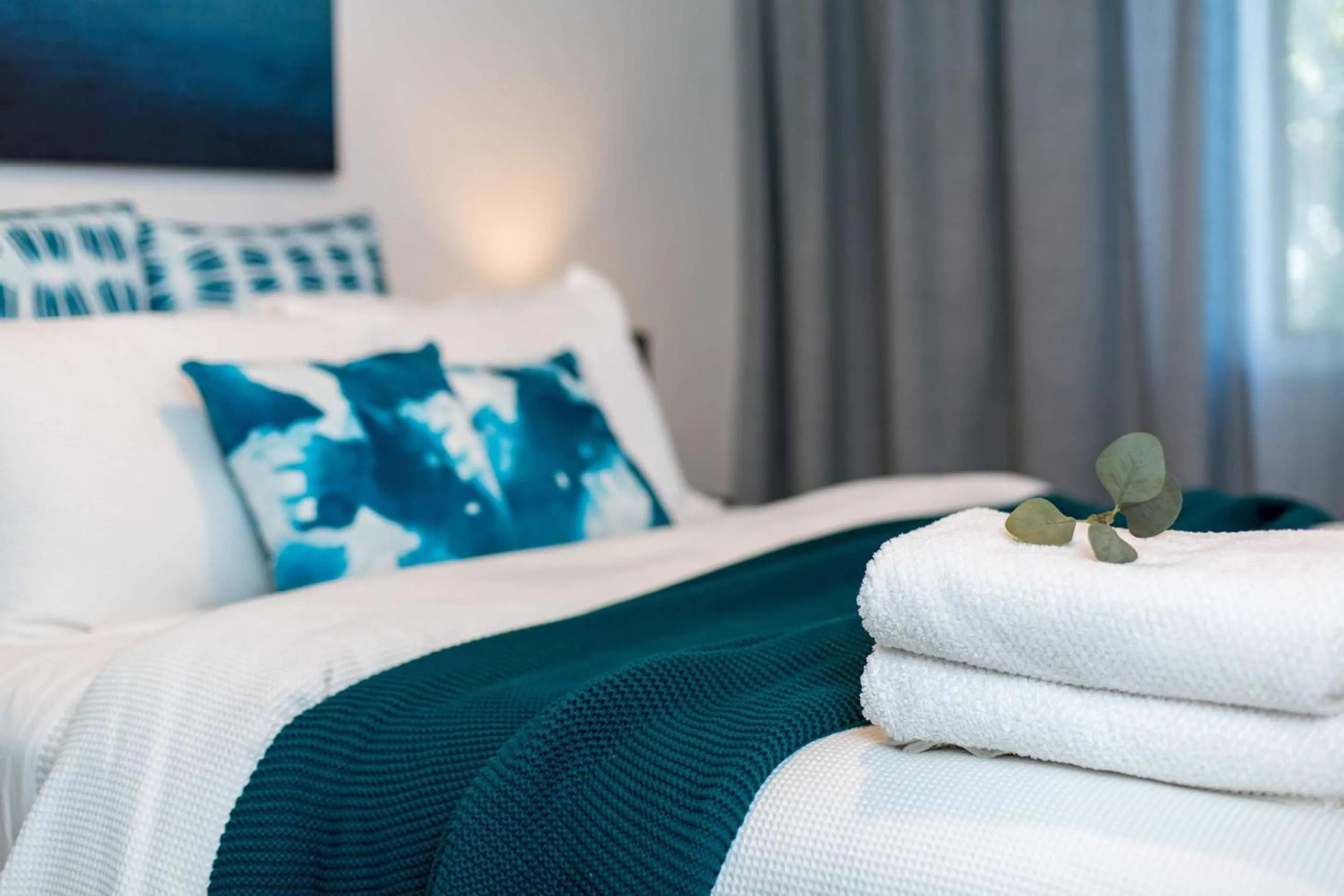 Bed in The Baylis Boutique Apartments