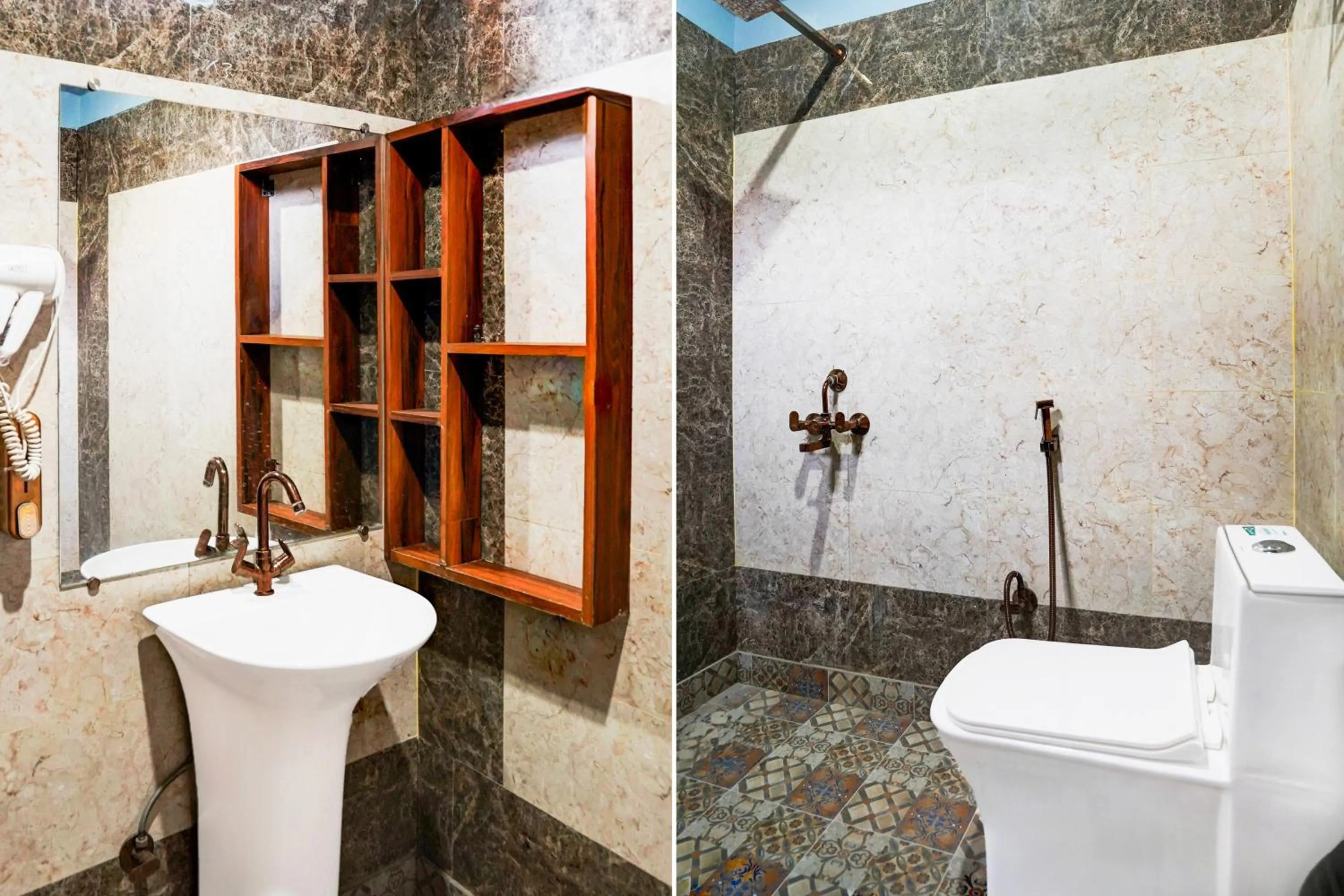 Bathroom in Hotel O Balaknath Temple Road Tapovan