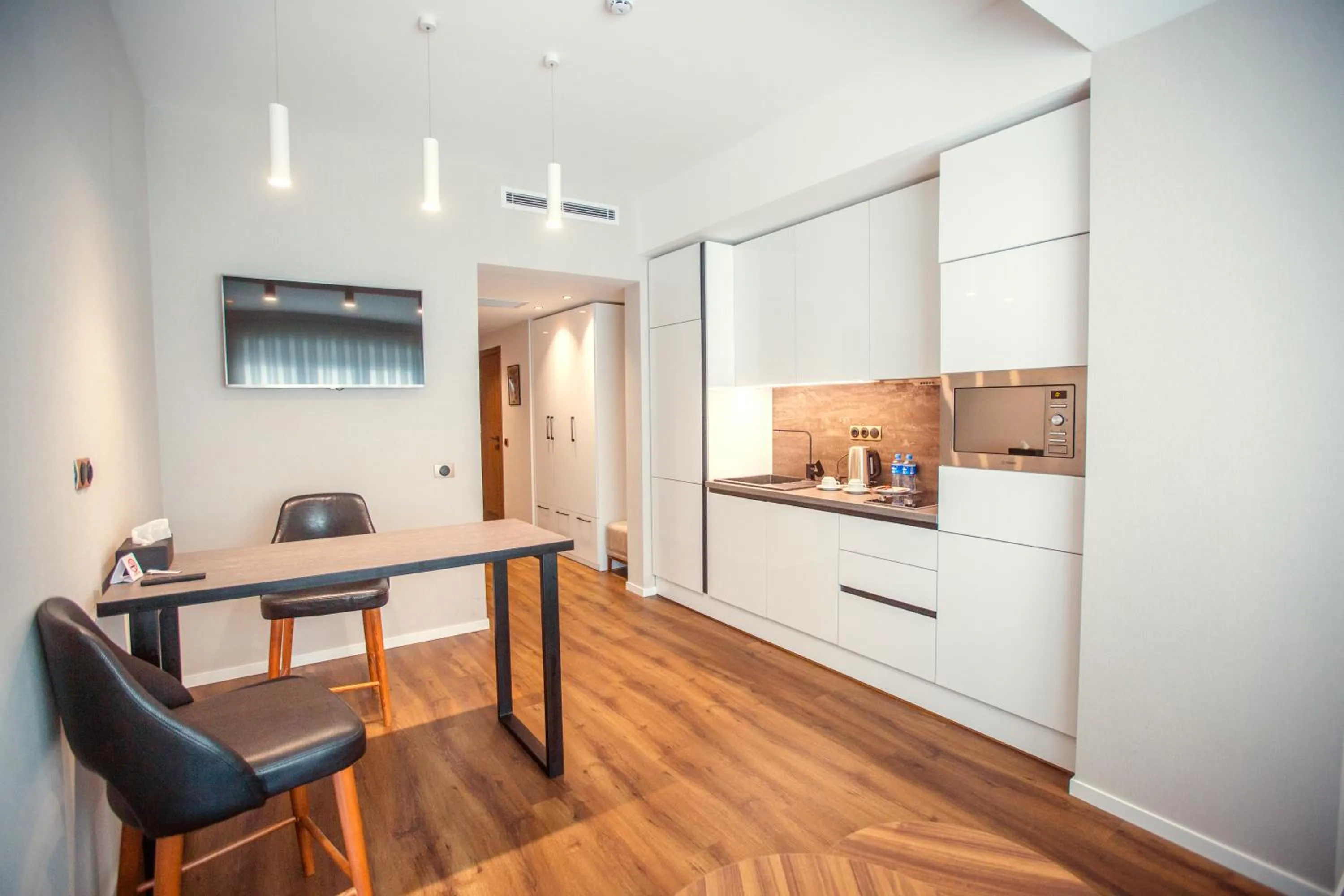 Kitchen or kitchenette in Golden Horn Apart Hotel