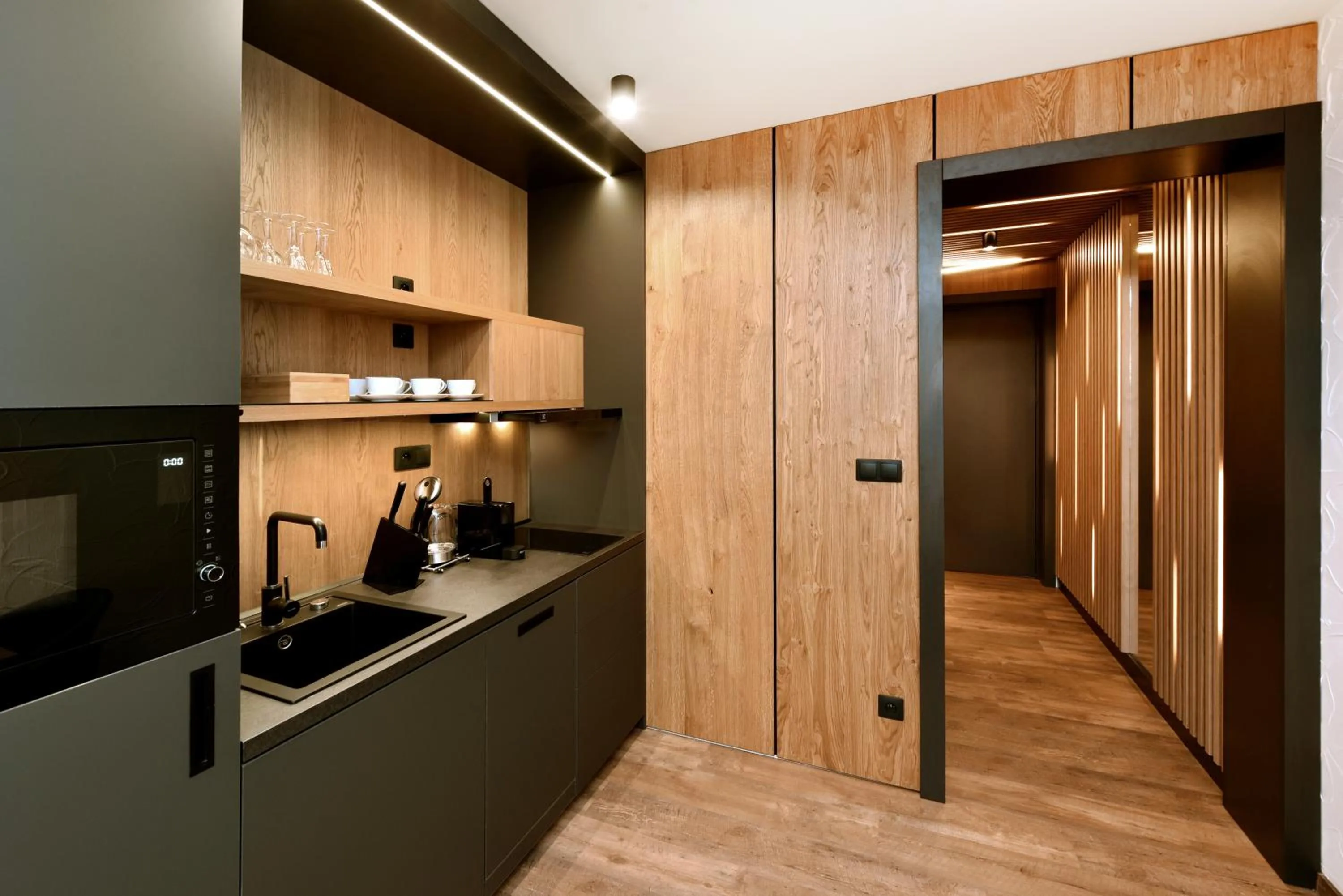 Kitchen or kitchenette in APLEND Hotel Ovruč