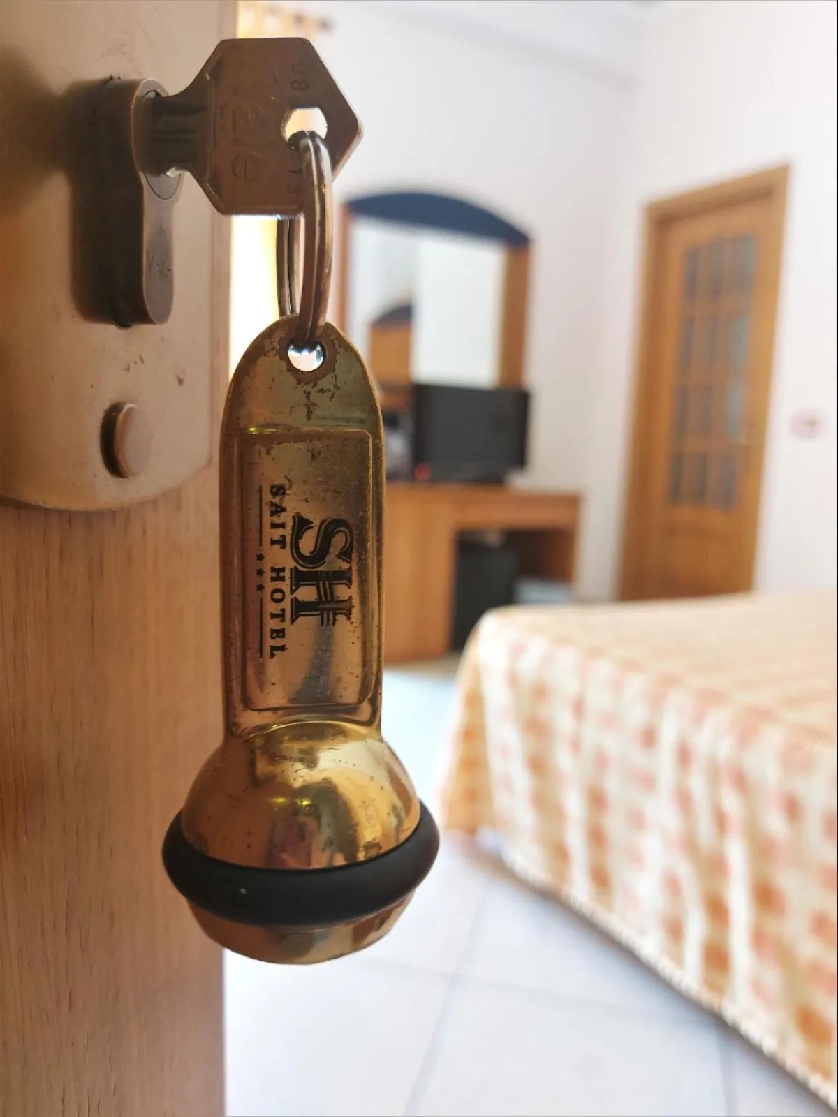 View (from property/room), Bed in Sait Hotel & BB